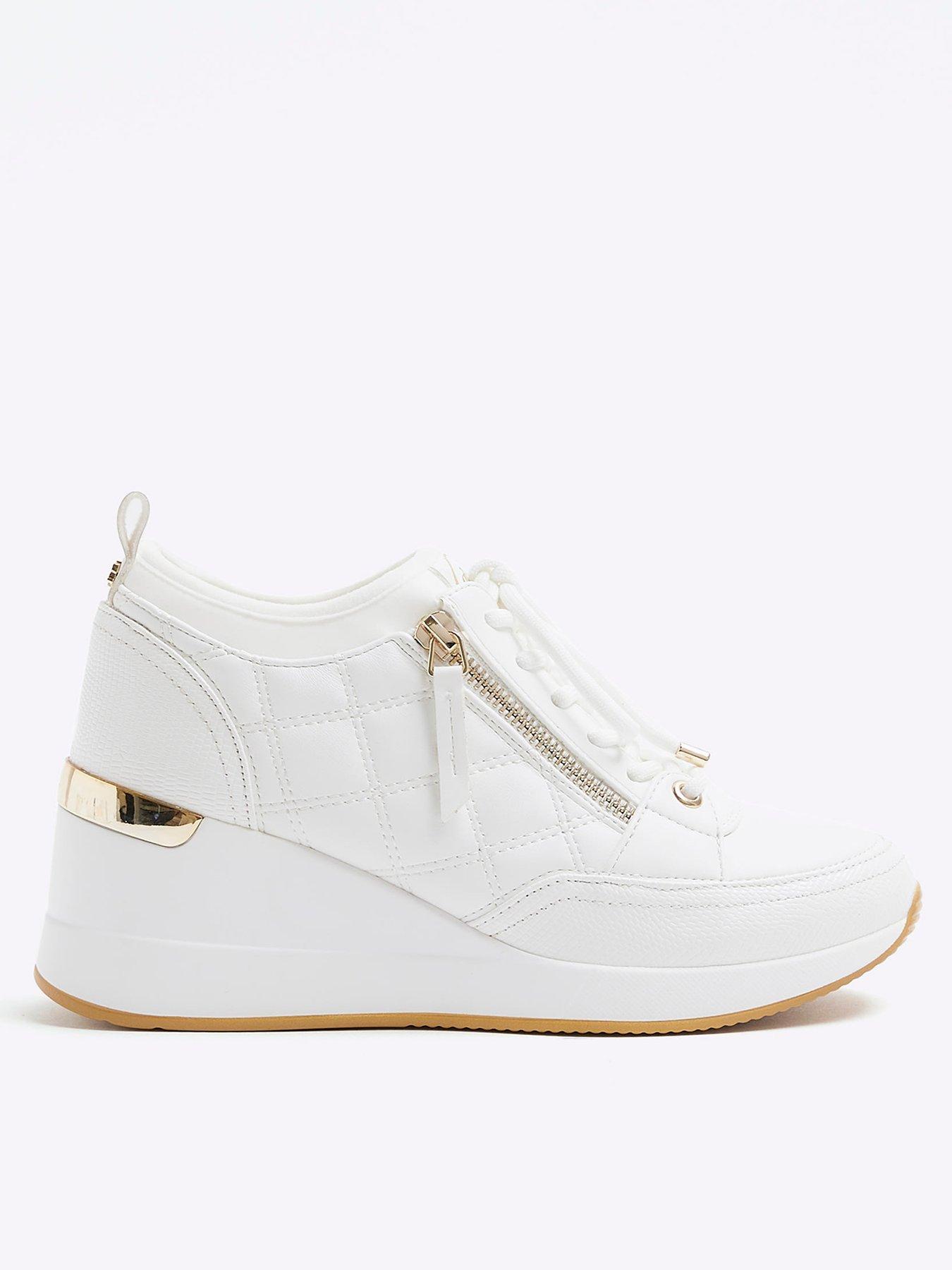 river-island-quilted-zip-wedge-runner-white