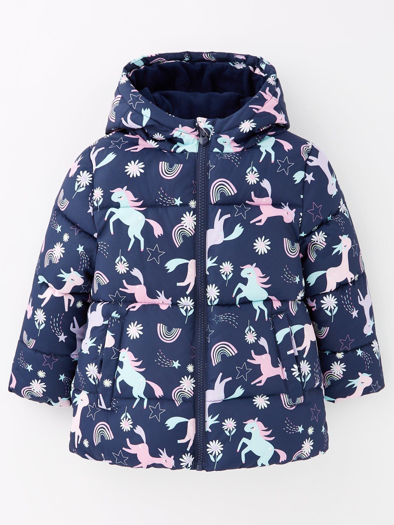 everyday-girls-unicorn-padded-coat-multi