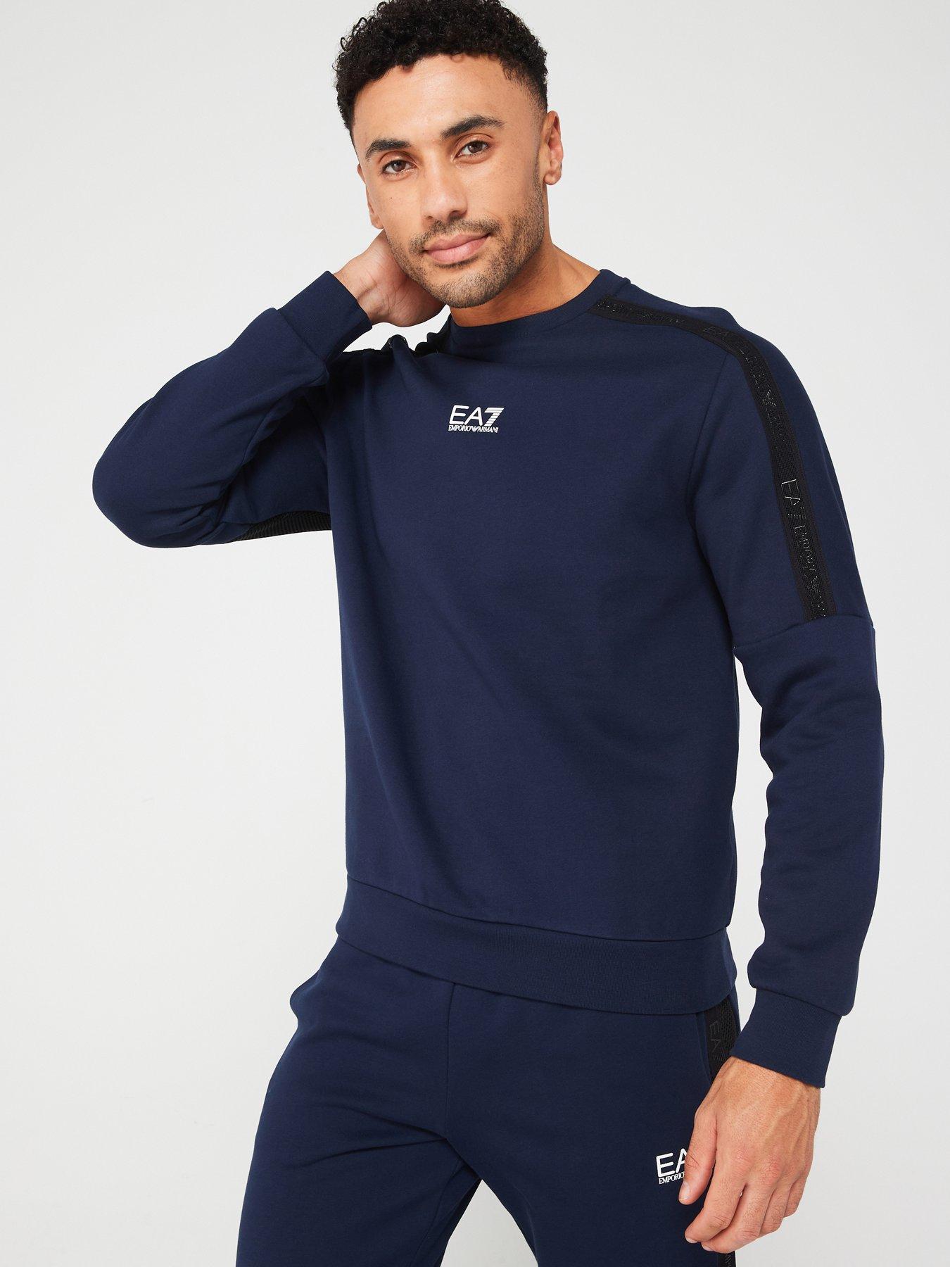 Emporio armani ea7 tape crew sweatshirt best sale