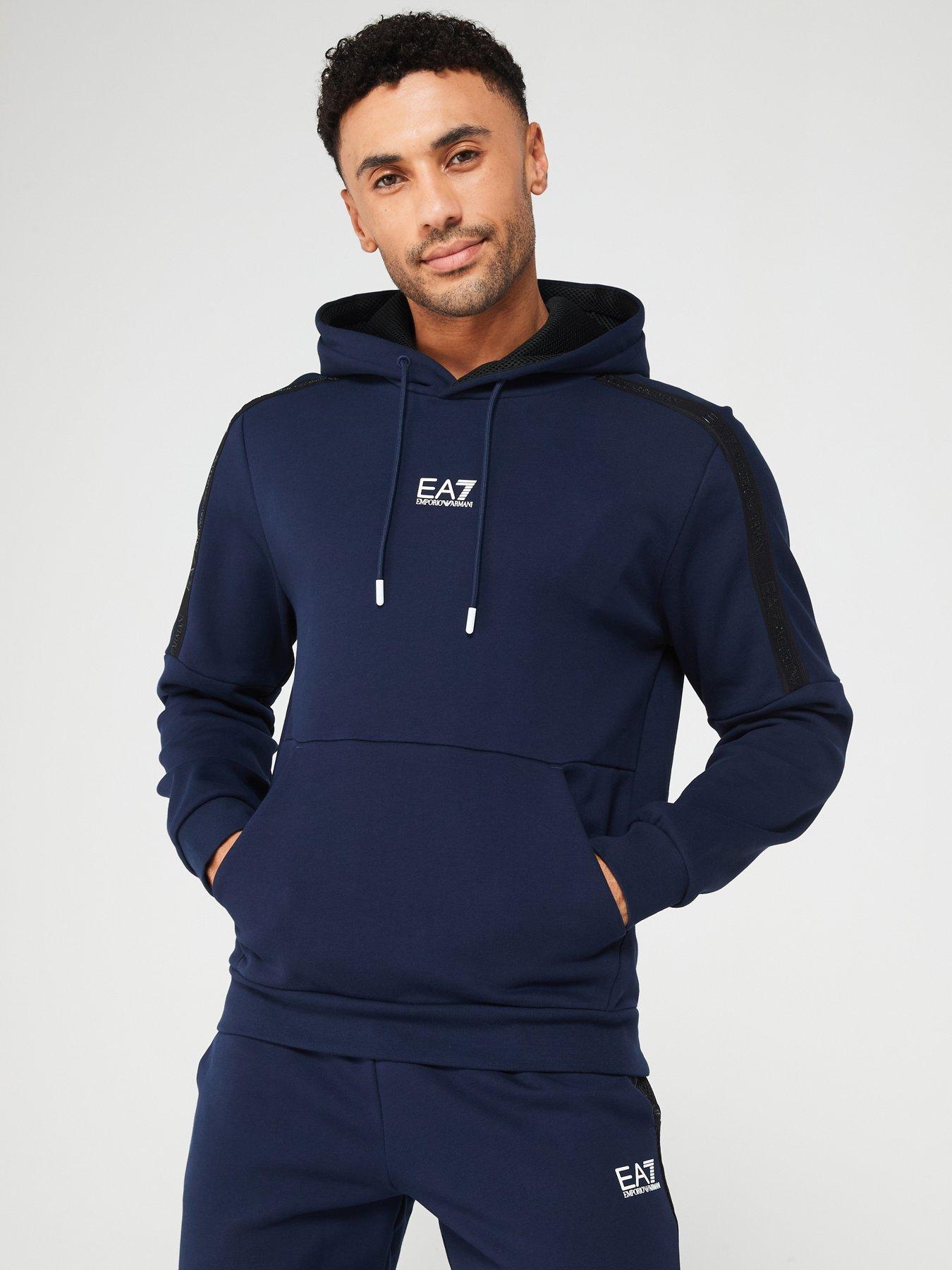 Emporio armani ea7 overhead tape hoodie on sale