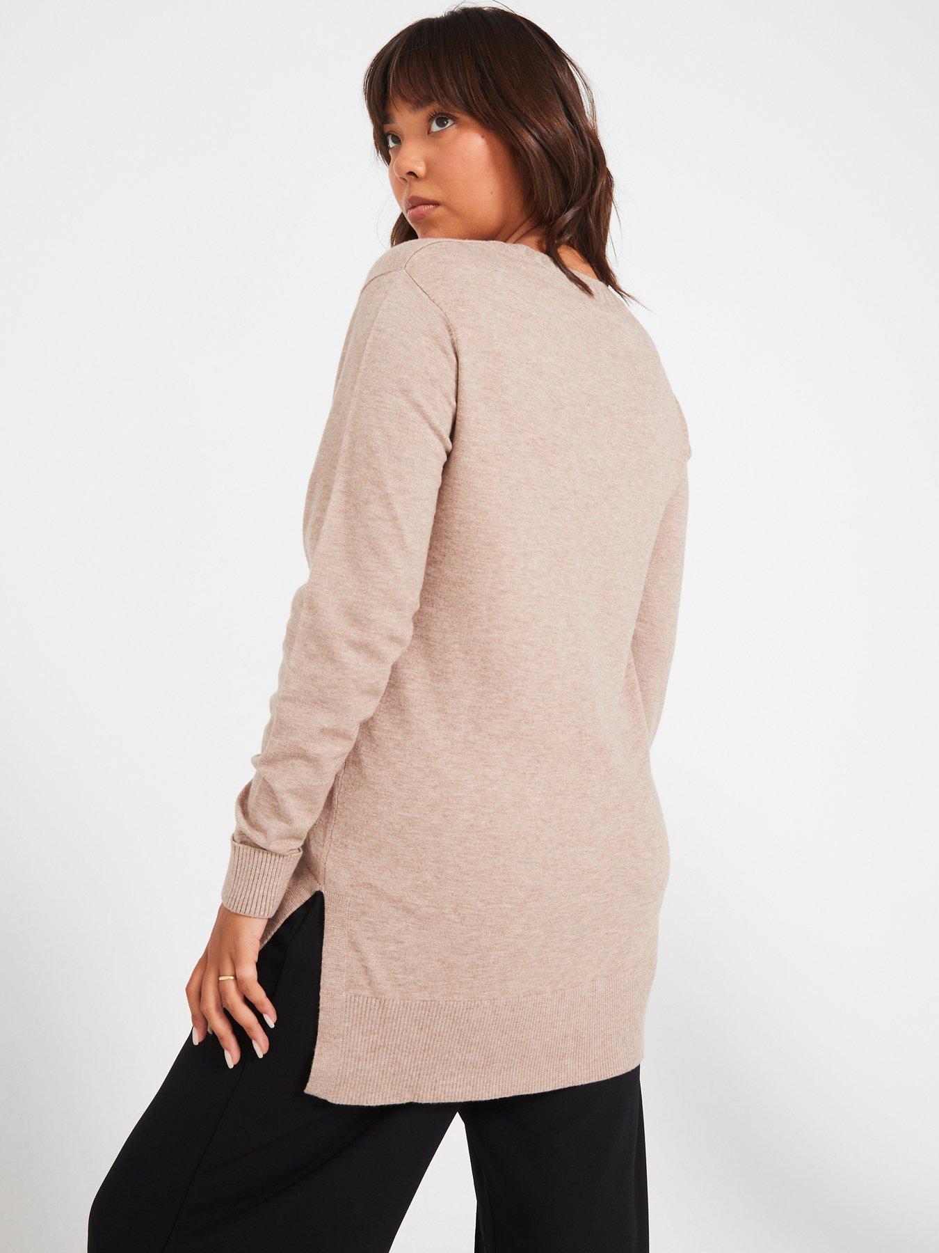 Beige longline jumper sale