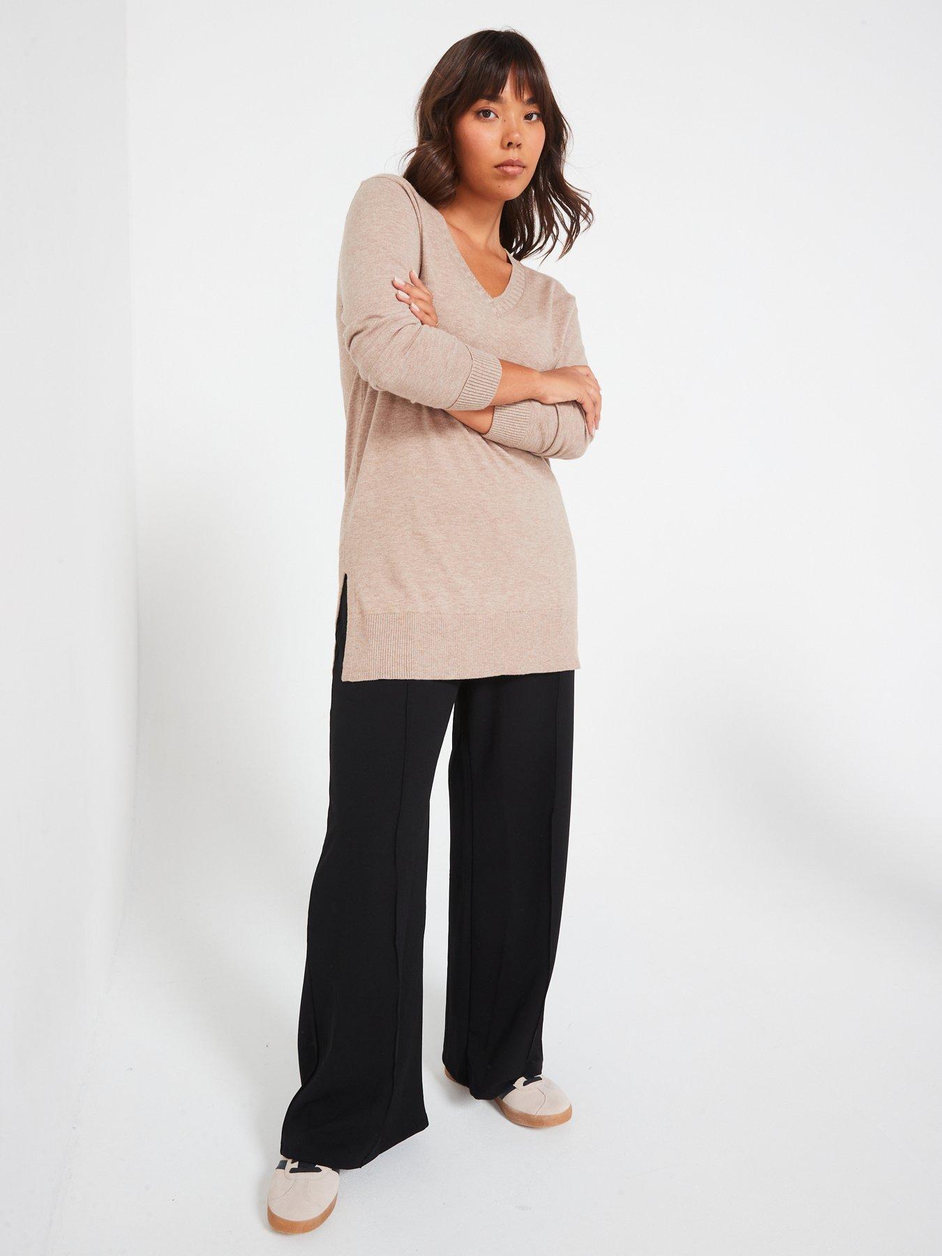 Beige longline jumper cheap