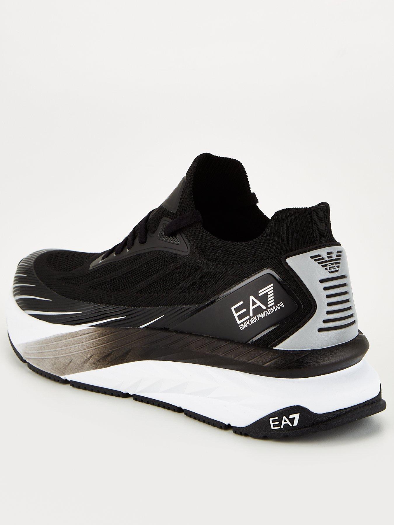 Image 3 of 6 of EA7 Emporio Armani Crusher Sonic Knit Trainer - Black/Silver