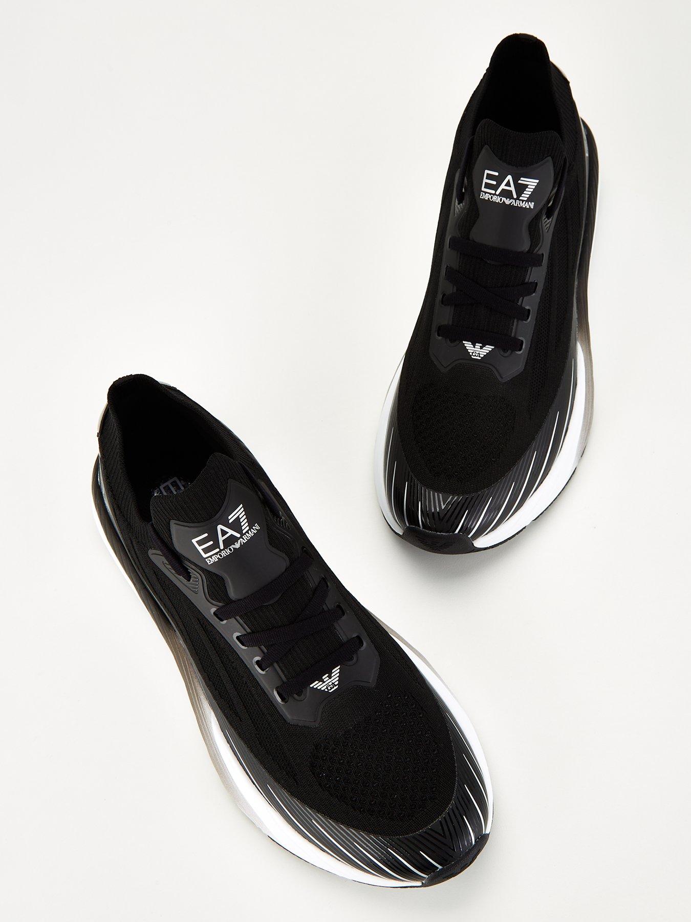 Image 4 of 6 of EA7 Emporio Armani Crusher Sonic Knit Trainer - Black/Silver