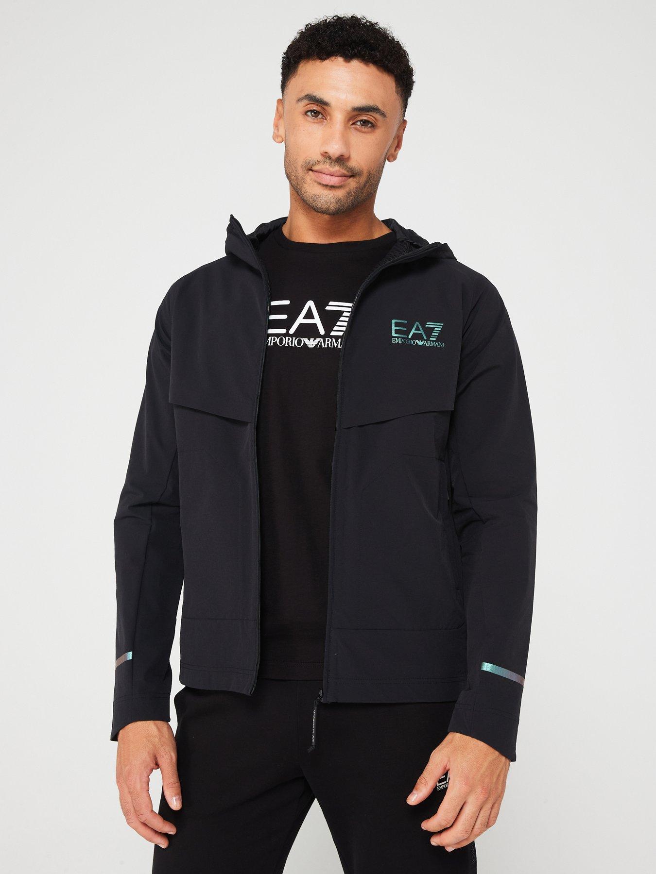 EA7 Emporio Armani Ventus7 Lightweight Hooded Jacket Black Very Ireland