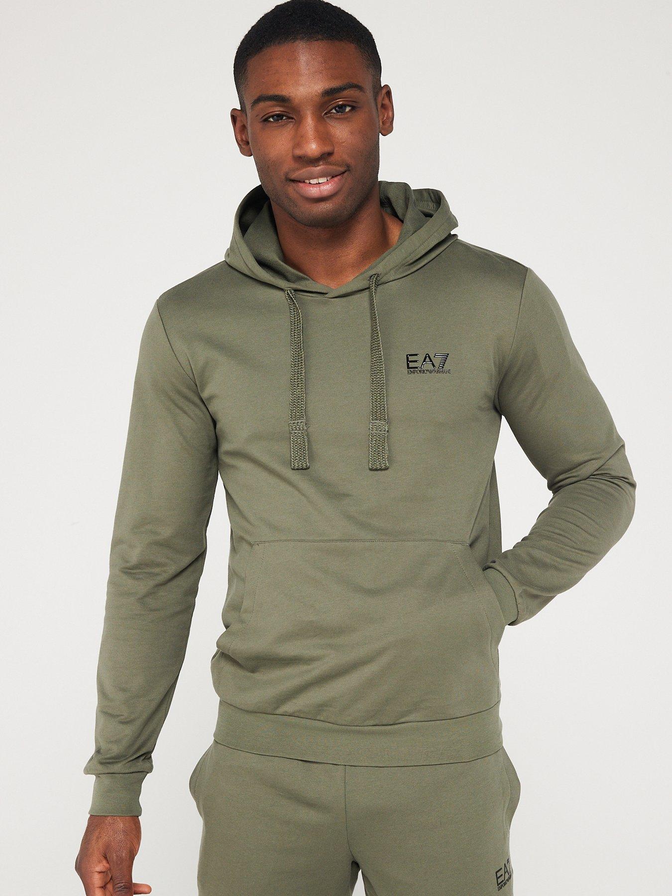 Ea7 store khaki hoodie