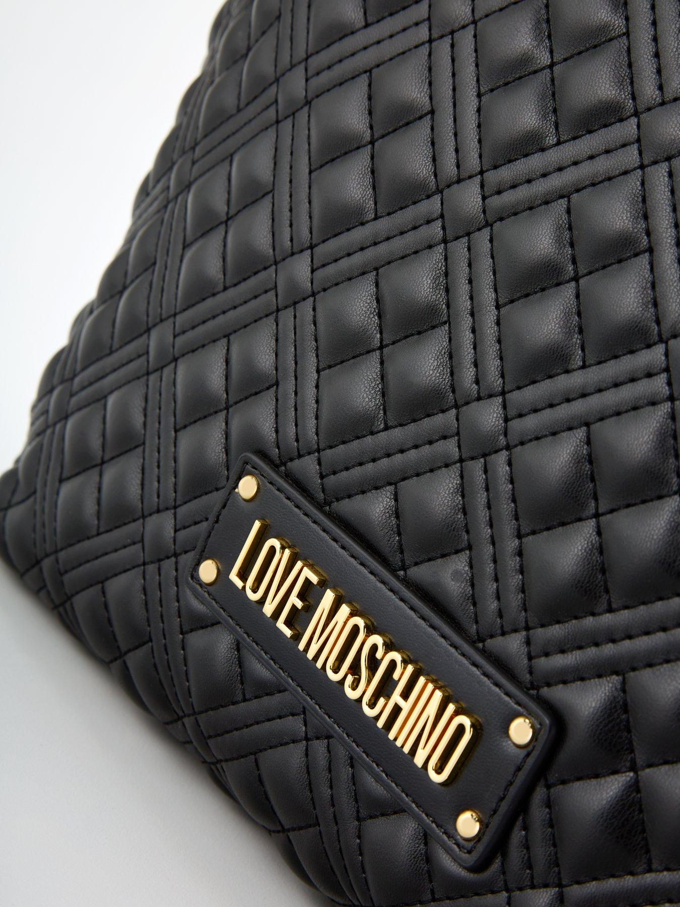 Love moschino black quilted bag sale