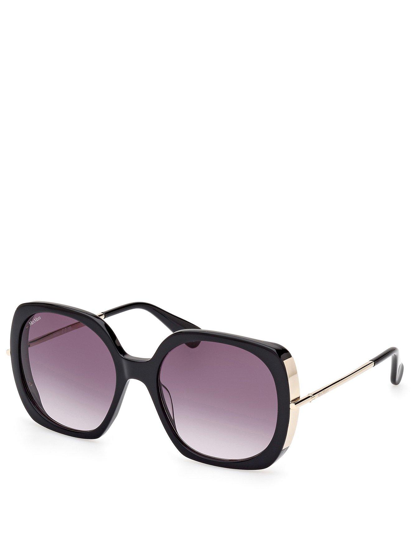 Image of Max Mara Max Mara Shiny Black Butterfly Sunglasses