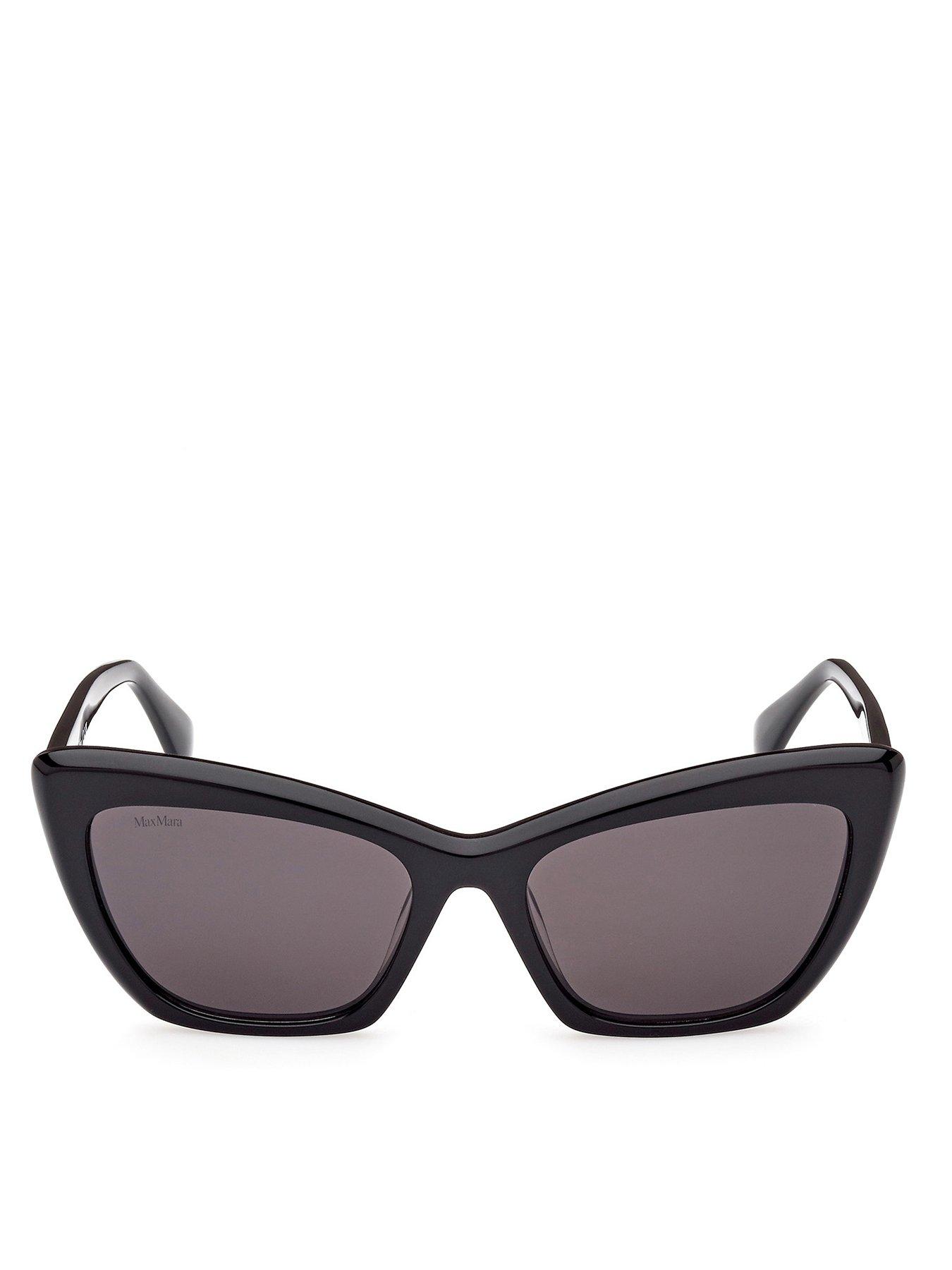 Image 3 of 4 of Max Mara Max Mara Shiny Black Cateye Sunglasses