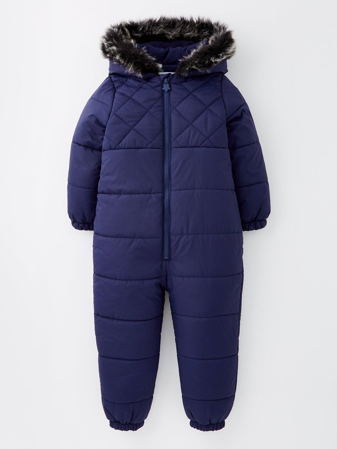 Image of Mini V by Very Navy Quilted Snowsuit