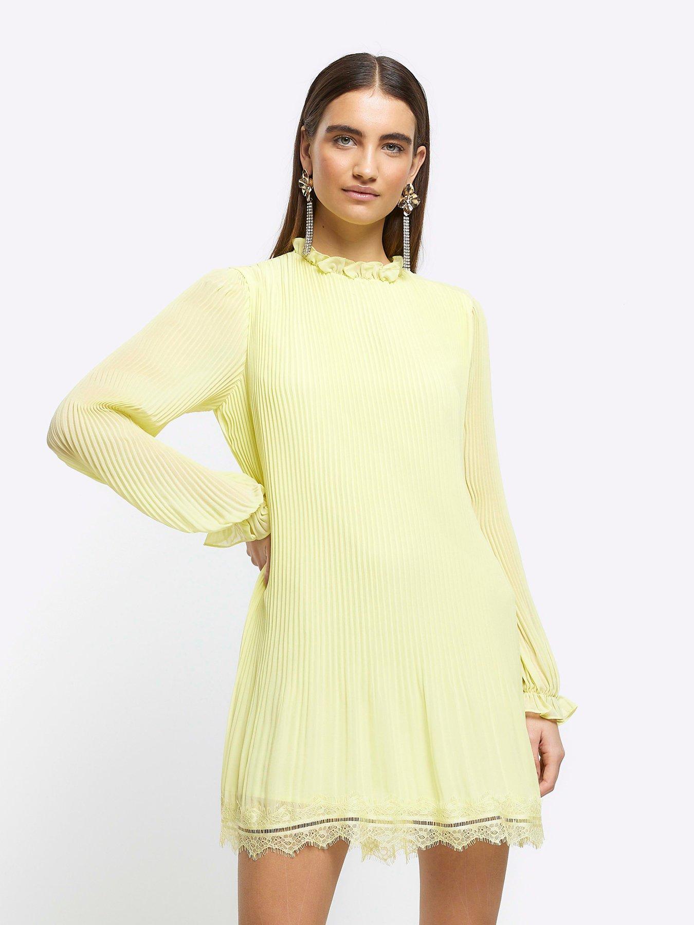 river-island-pleated-lace-hem-dress-yellow