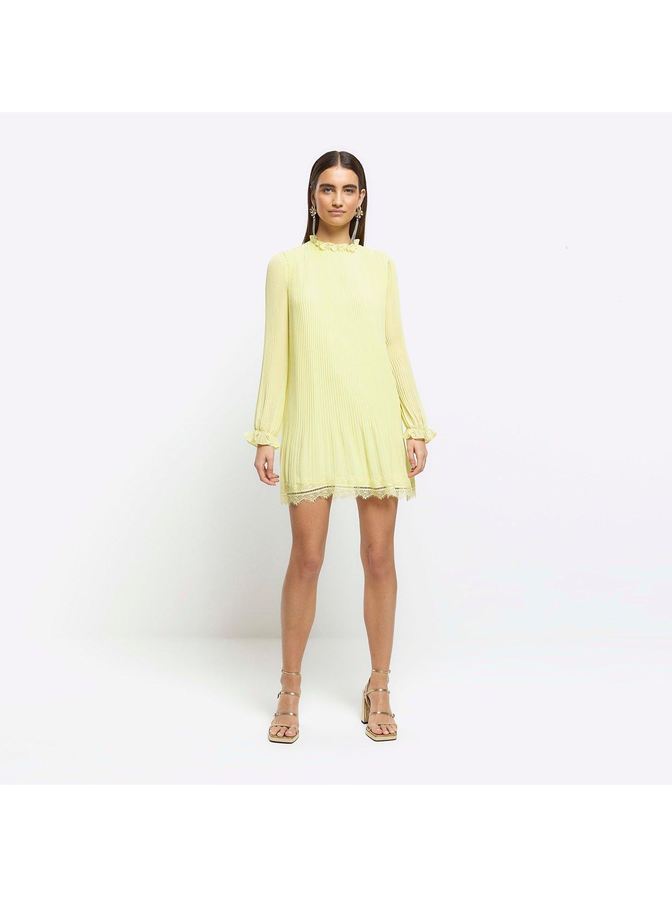 river-island-pleated-lace-hem-dress-yellowback