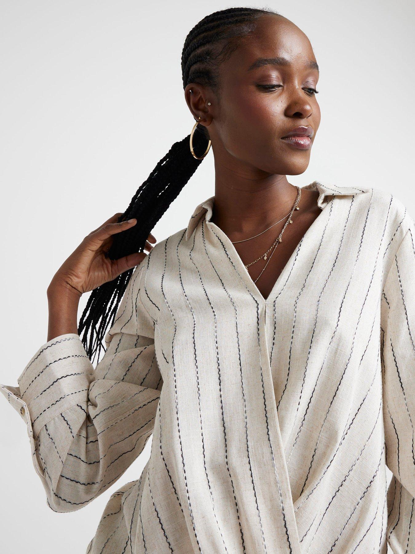 river-island-linen-striped-blouse-beigeoutfit