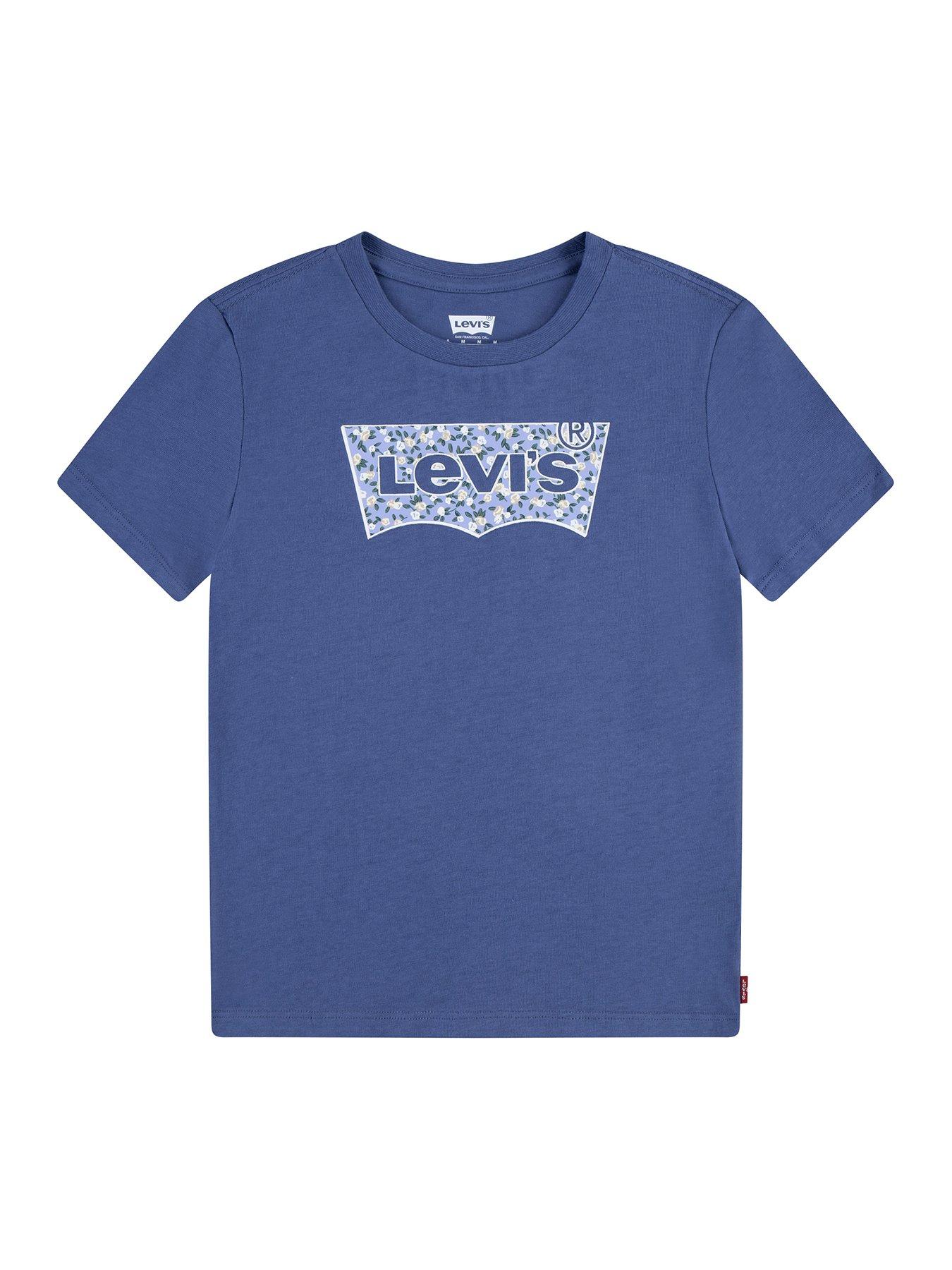 levis-girls-ditsy-batwing-fill-short-sleeve-t-shirt-blue