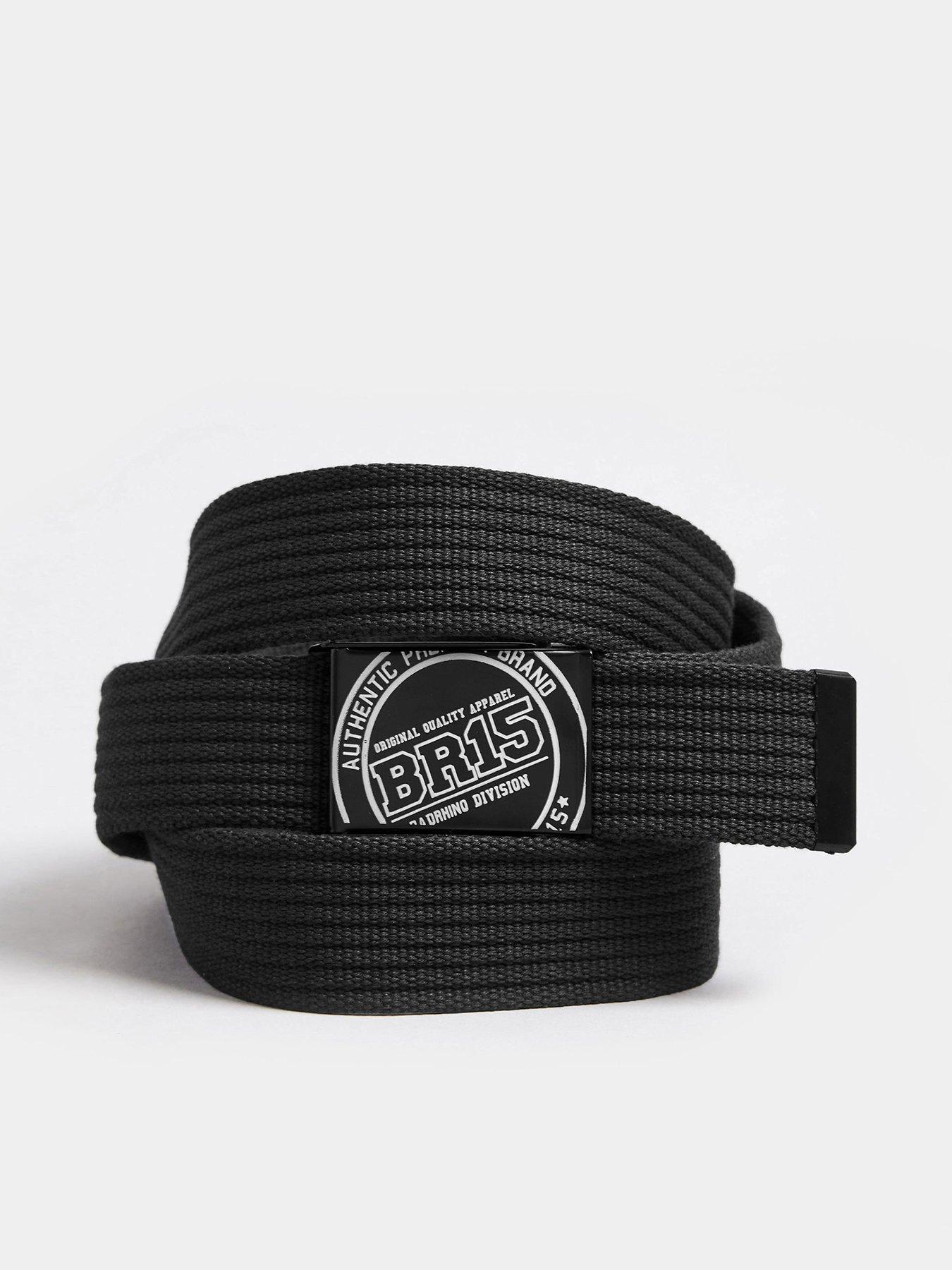 Image 1 of 3 of BadRhino Badrhino Ribbed Webbing Belt Black