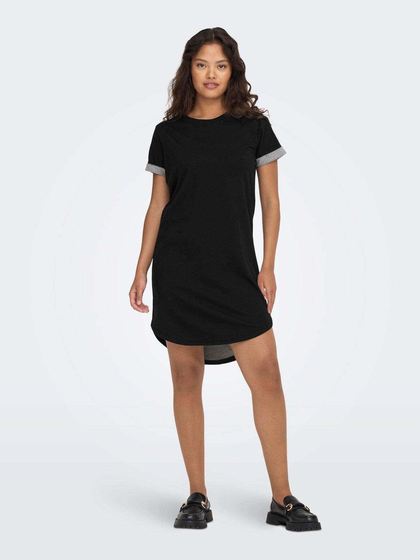 jdy-cotton-t-shirt-mini-dress-black