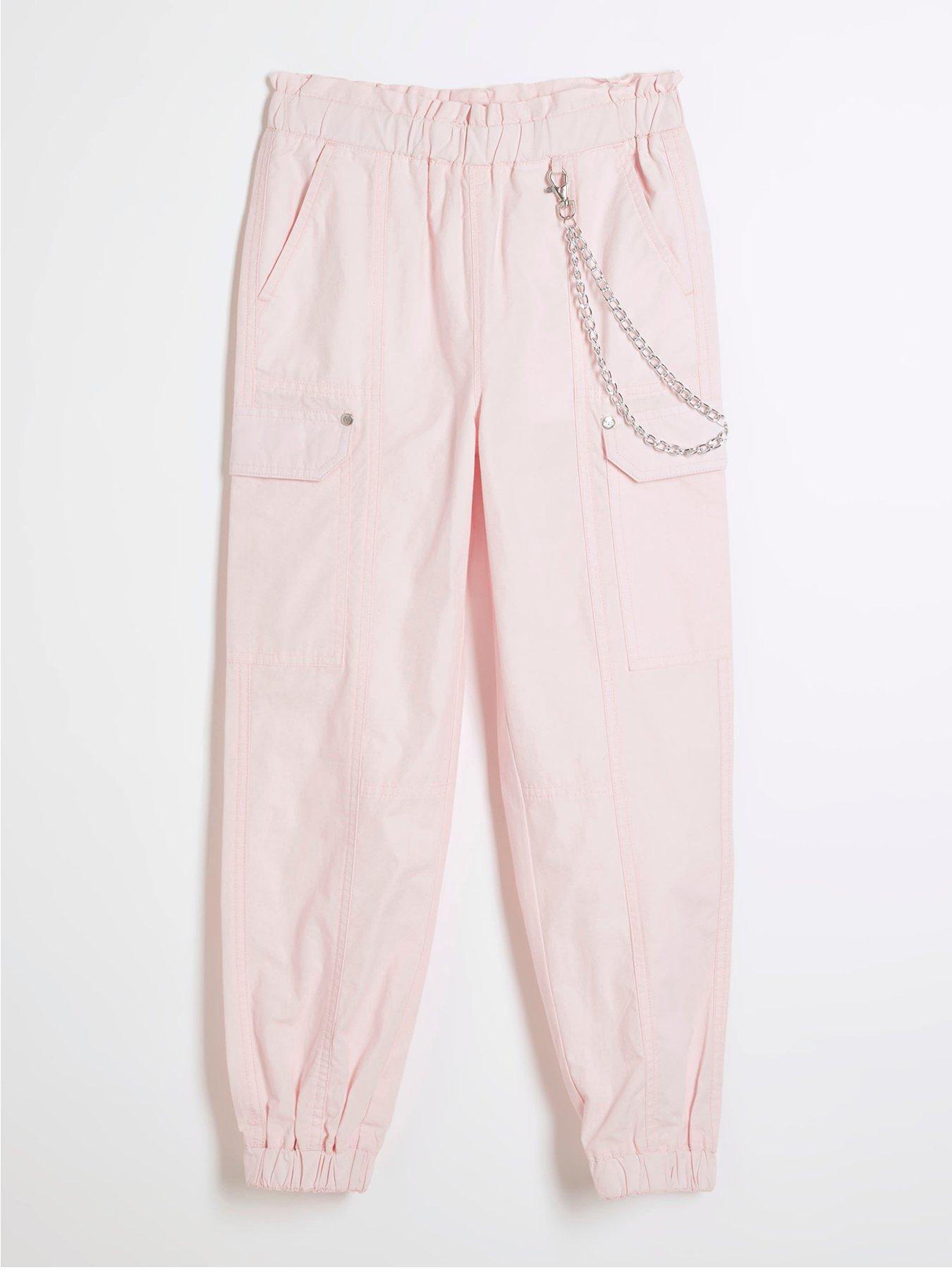 river-island-girls-papertouch-cargo-trousers-pinkfront