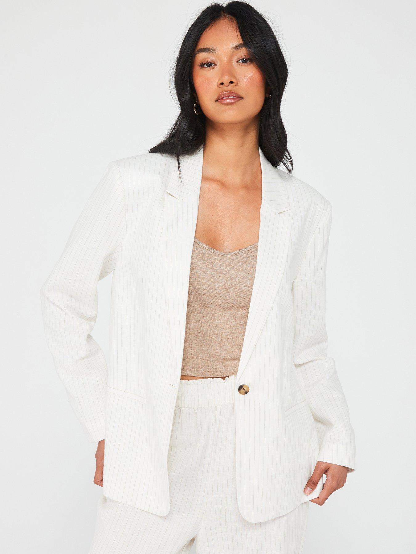 jdy-structured-blazer-off-white