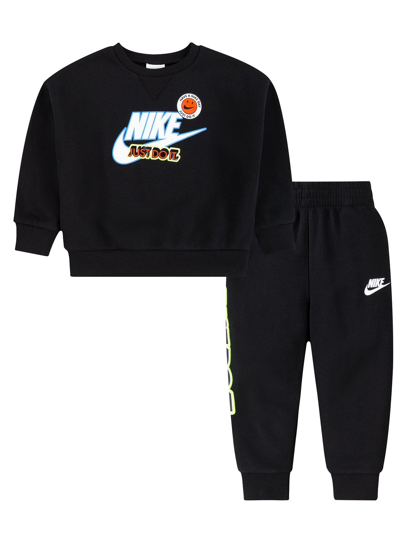 Nike Kids Boys Sense Of Adventure Crew Sweat And Joggers Set Black Very Ireland