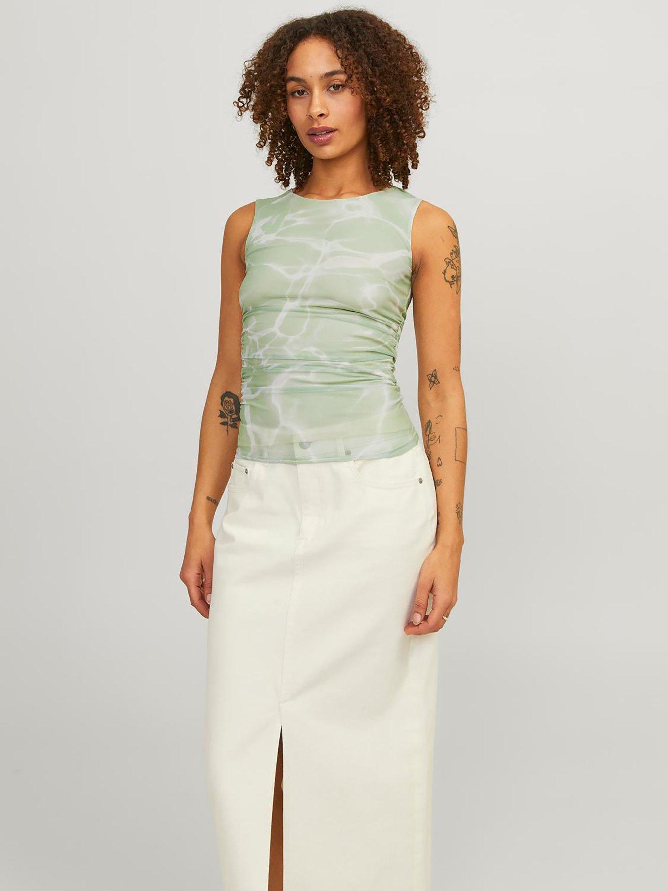 jjxx-printed-mesh-top-greenoutfit