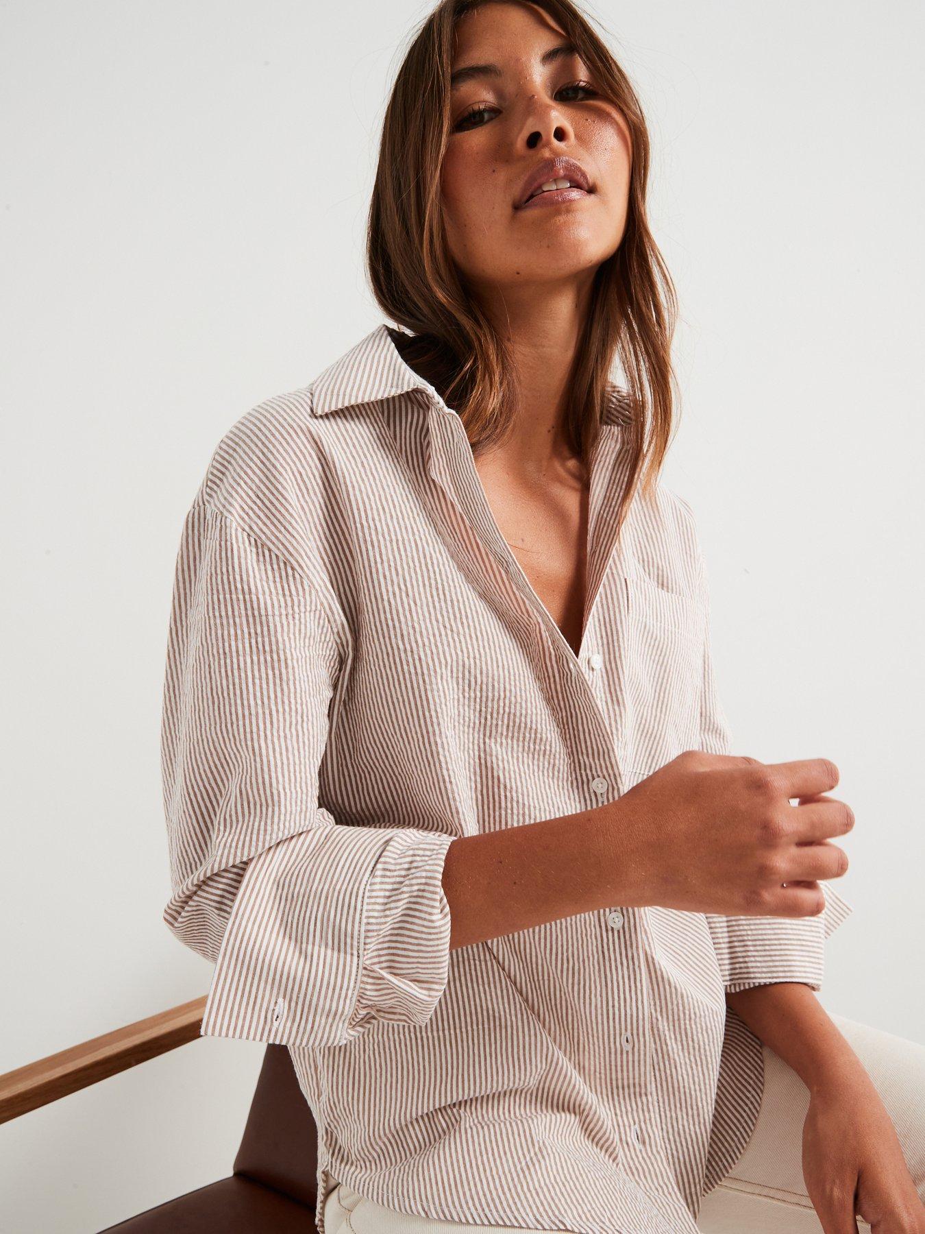 jdy-oversized-stripe-shirt-creamdetail