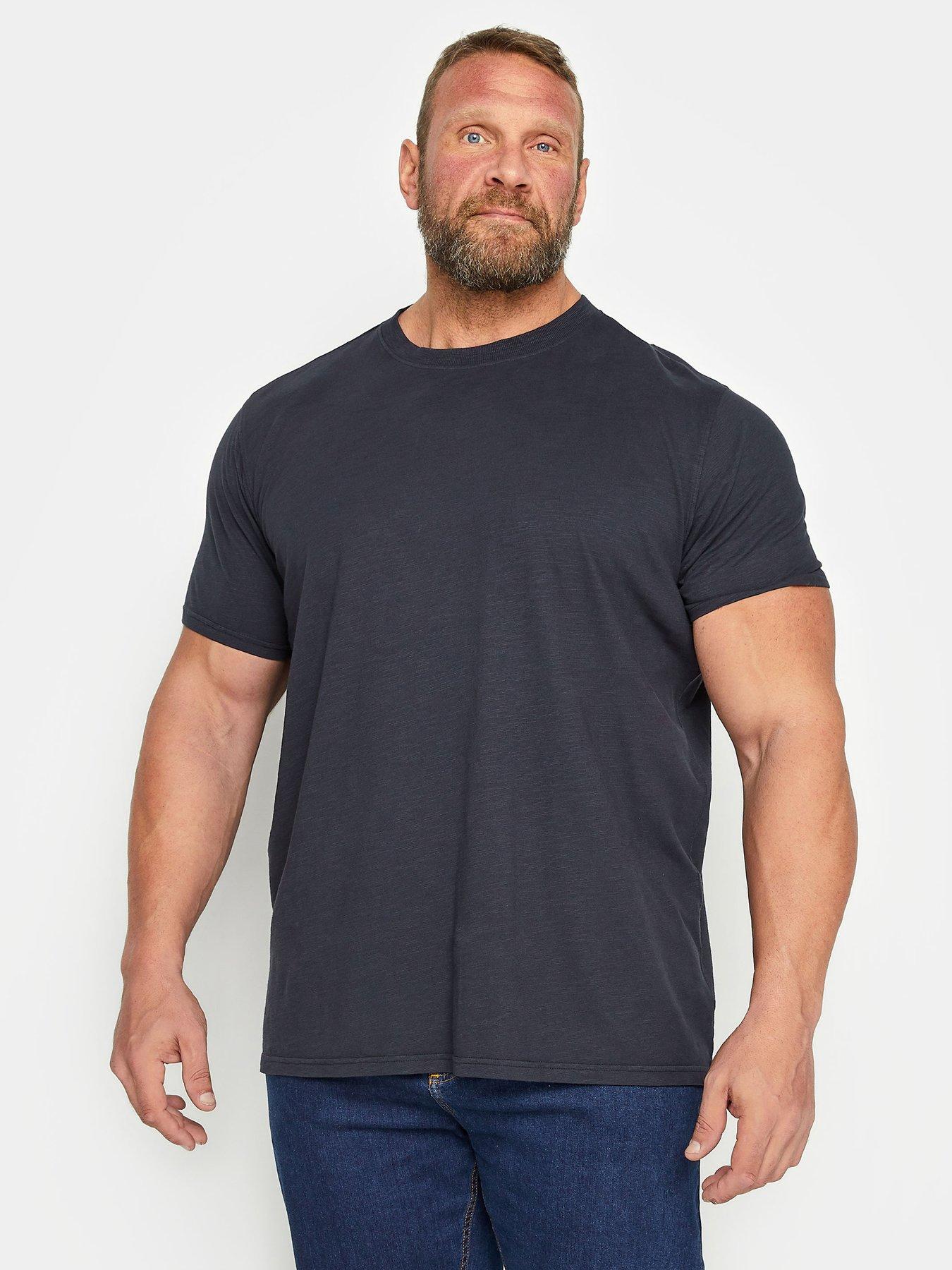 undefined Badrhino Crew Neck Slub T-shirt Navy