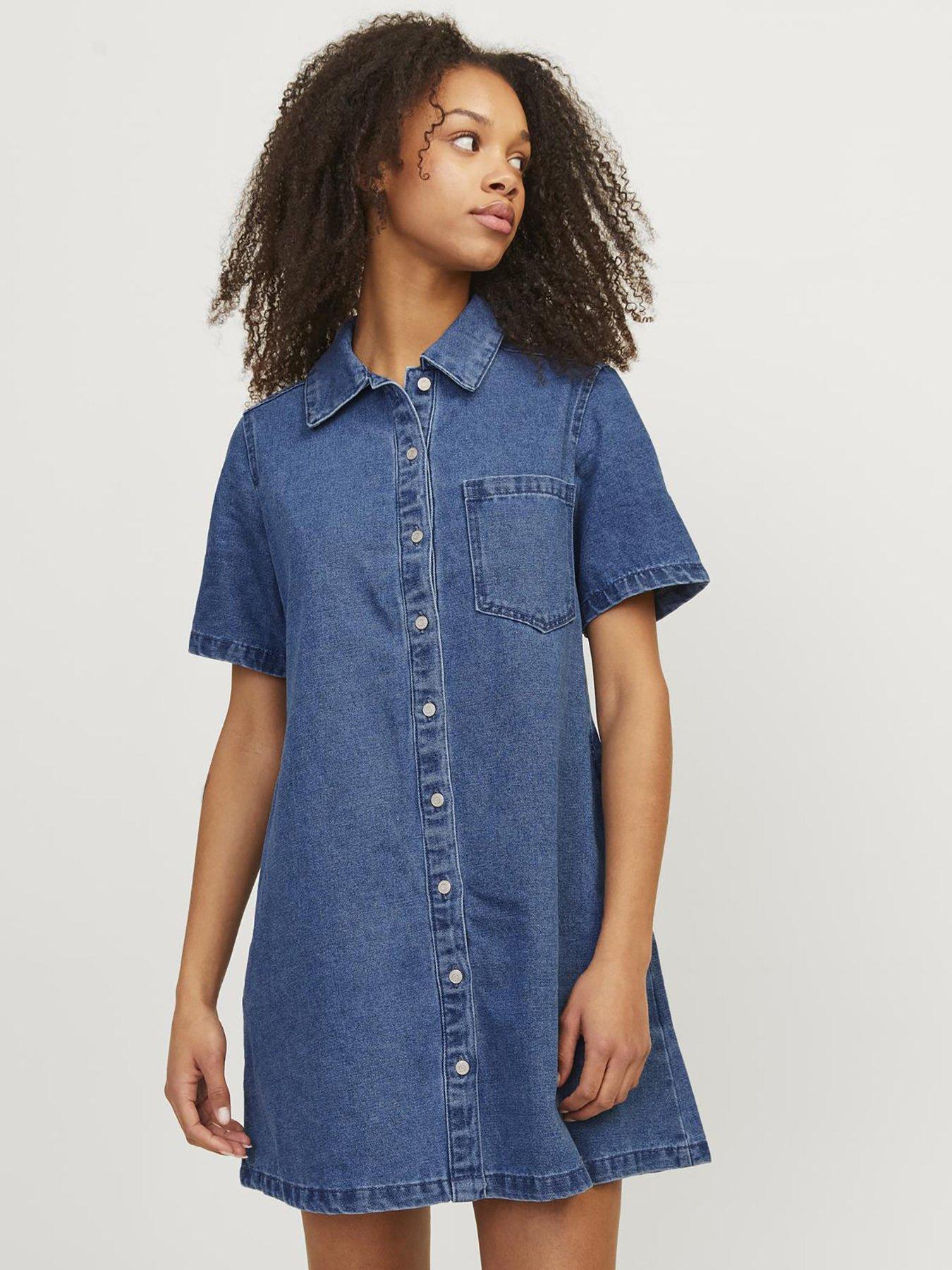 jjxx-denim-shirt-dress-dark-bluefront