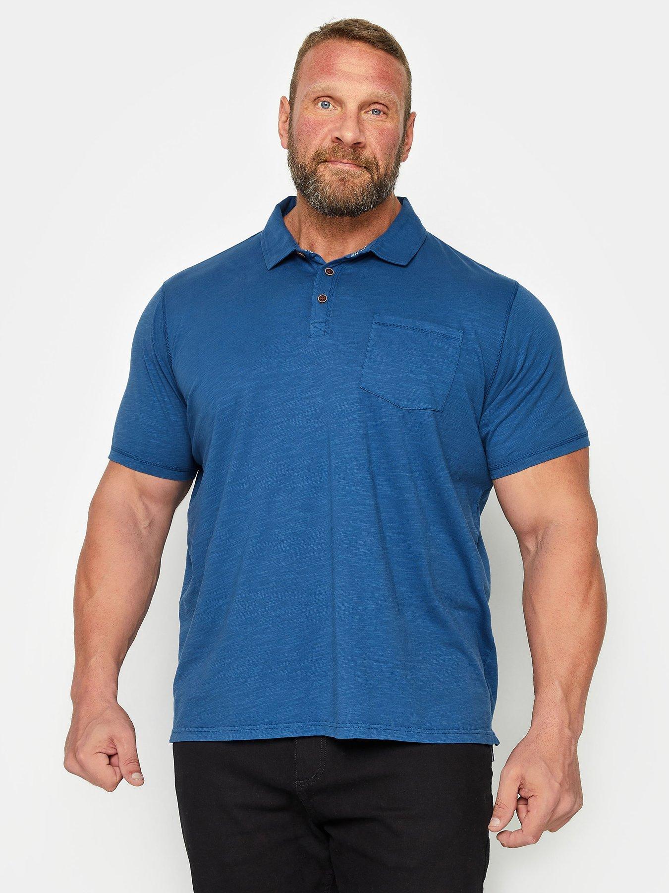 undefined Badrhino Slub Polo Shirt Denim Blue