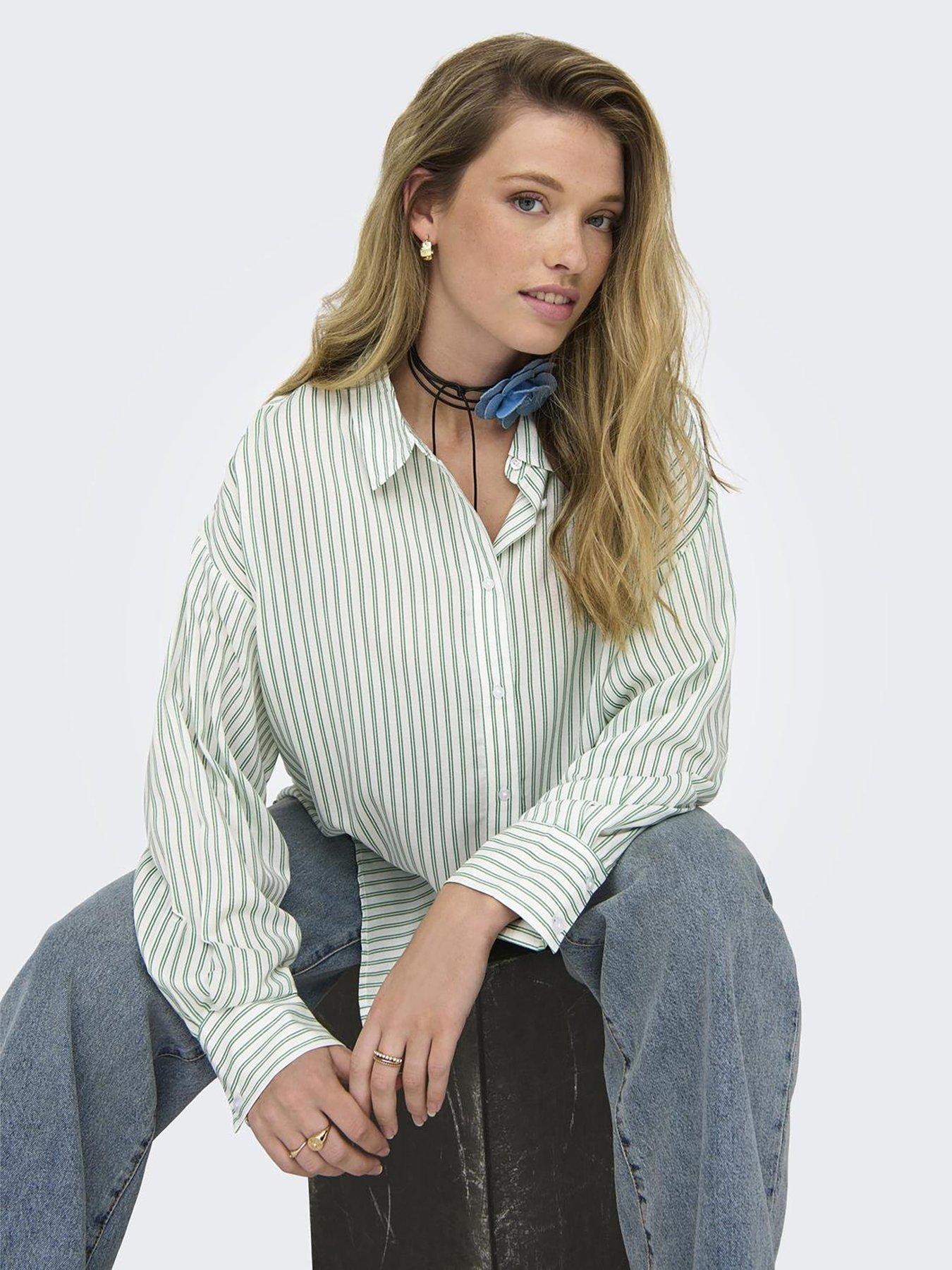 jdy-oversized-stripe-shirt-greendetail