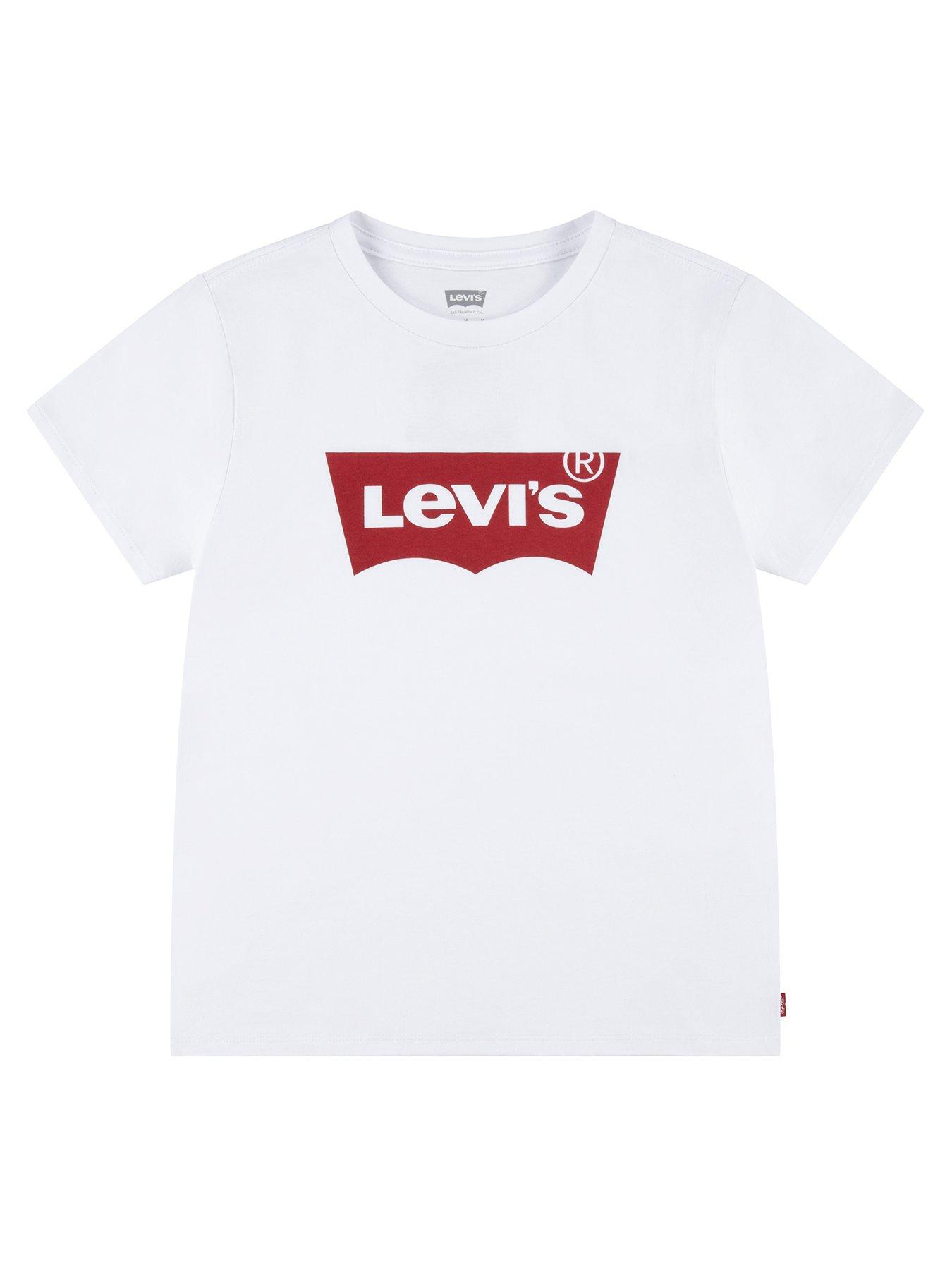 Levi s Girls Short Sleeve Boxy Batwing T Shirt White Very Ireland