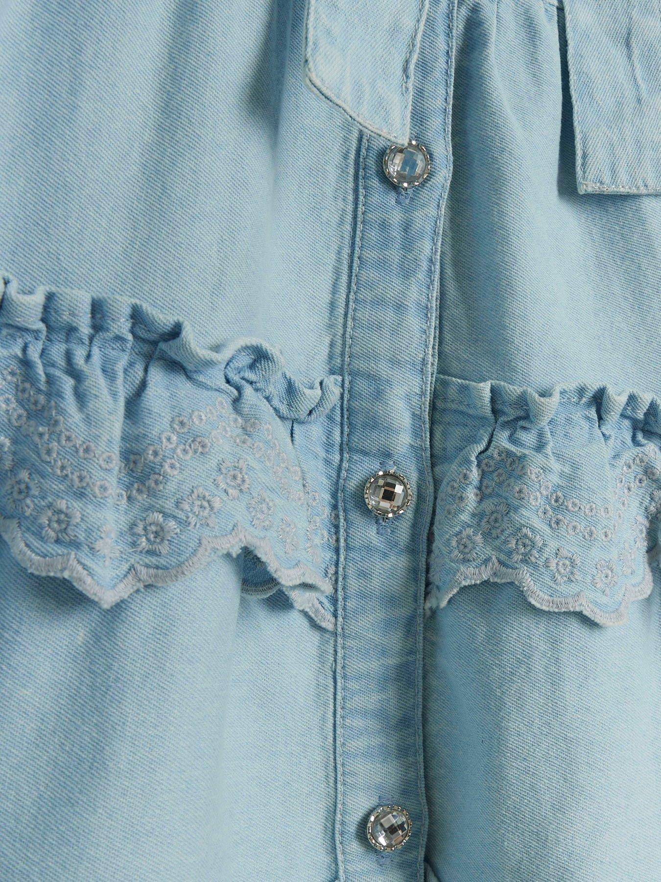 river-island-girls-denim-tiered-shirt-dress-bluedetail