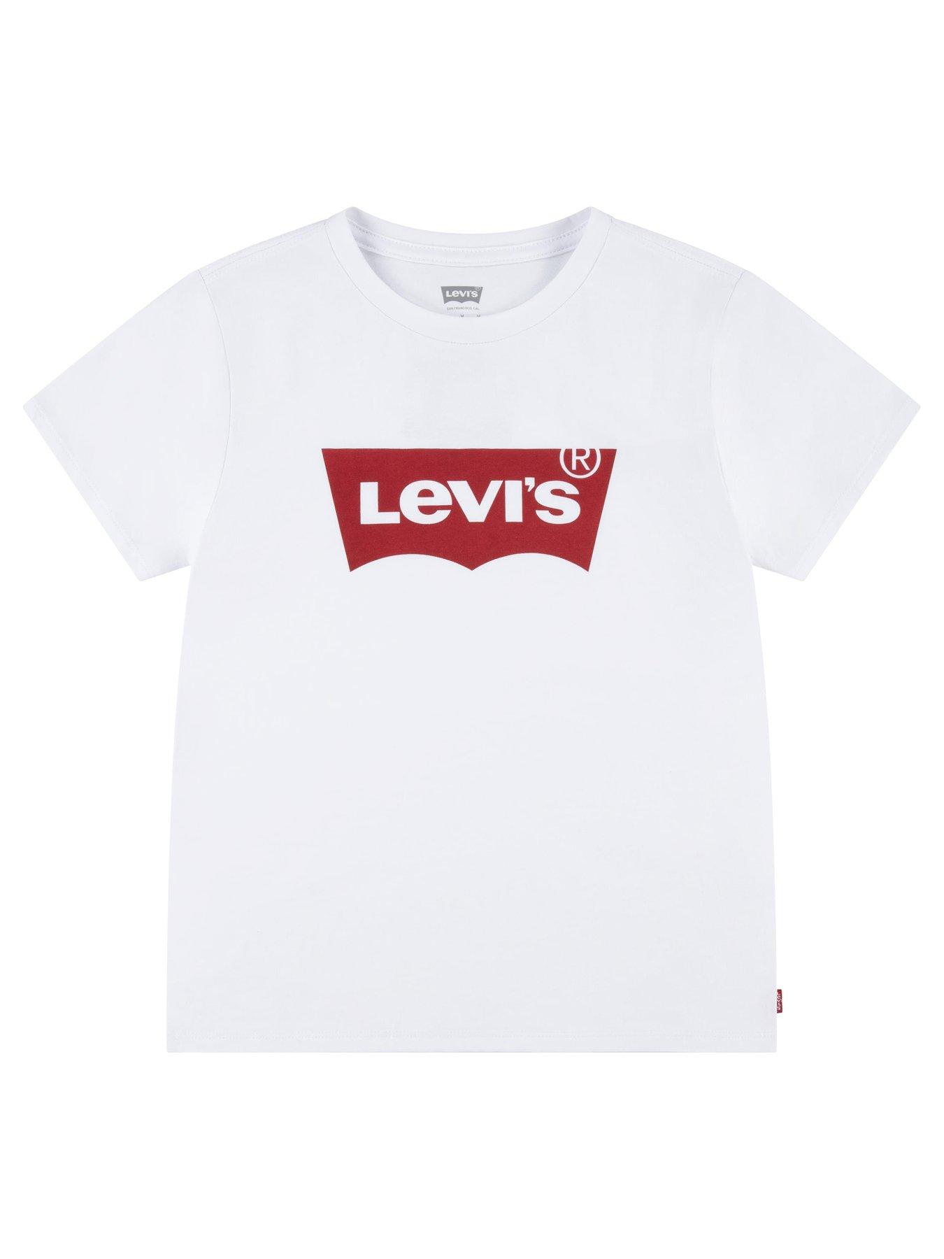 levis-girls-short-sleeve-batwing-t-shirt-whiteoutfit