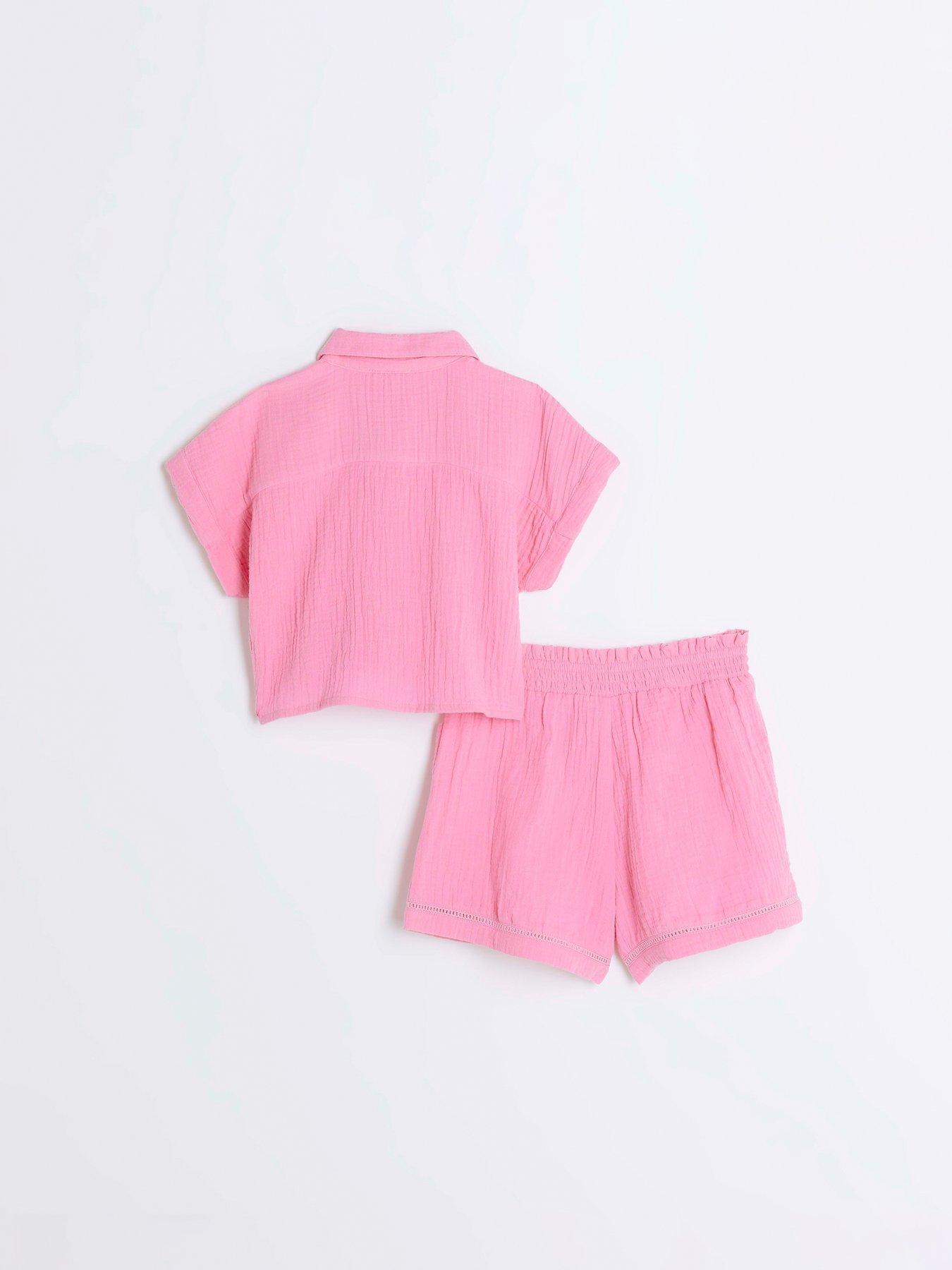 river-island-girls-textured-tie-up-top-set-pinkstillFront