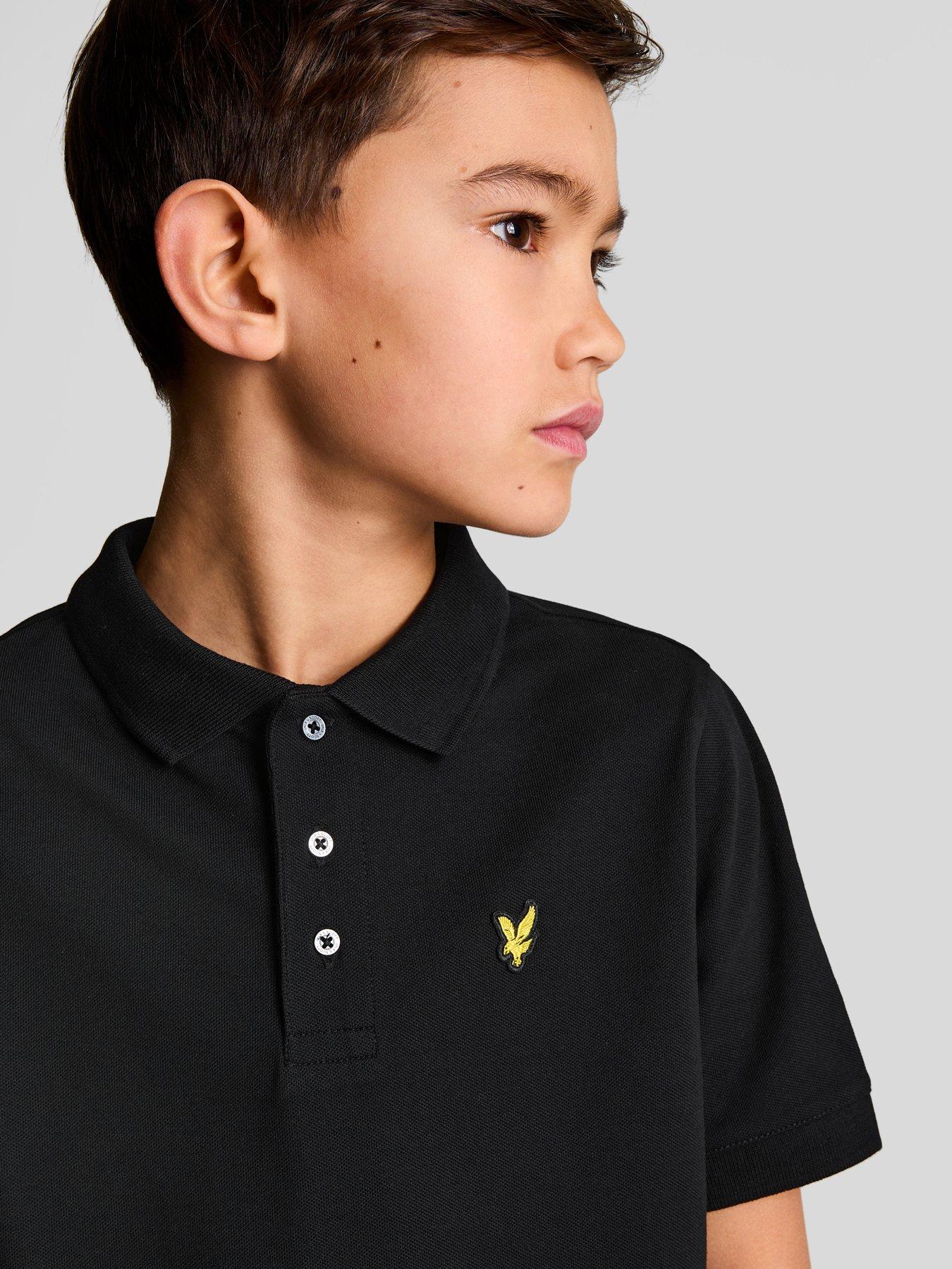 lyle-scott-boys-short-sleeve-polo-shirt-blackdetail