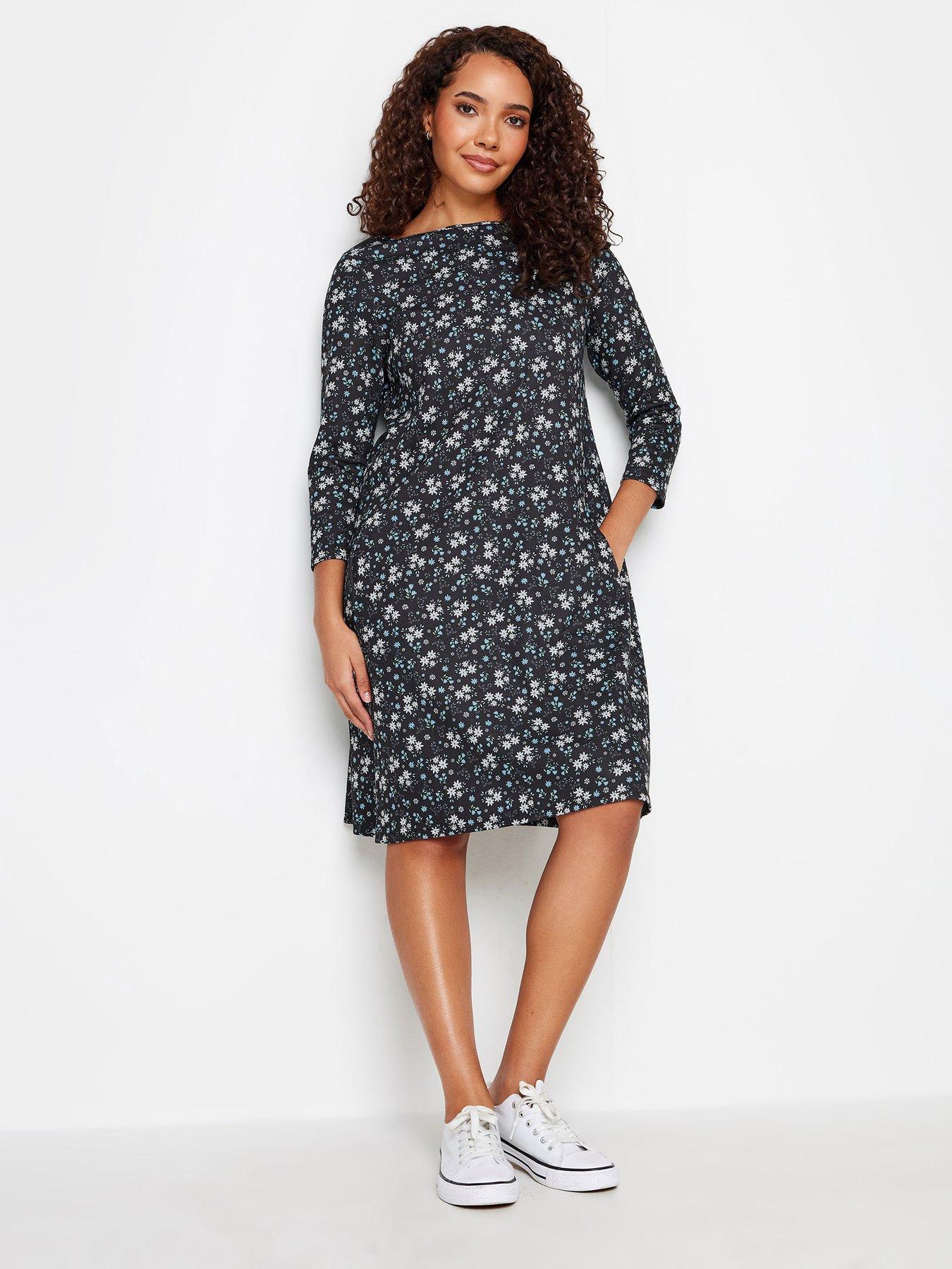 Long swing dress outlet with pockets