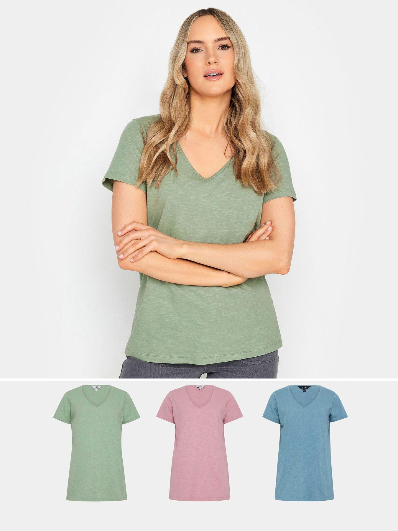 long-tall-sally-tall-3-pack-short-sleeve-v-neck-tee-sage-pink-blue