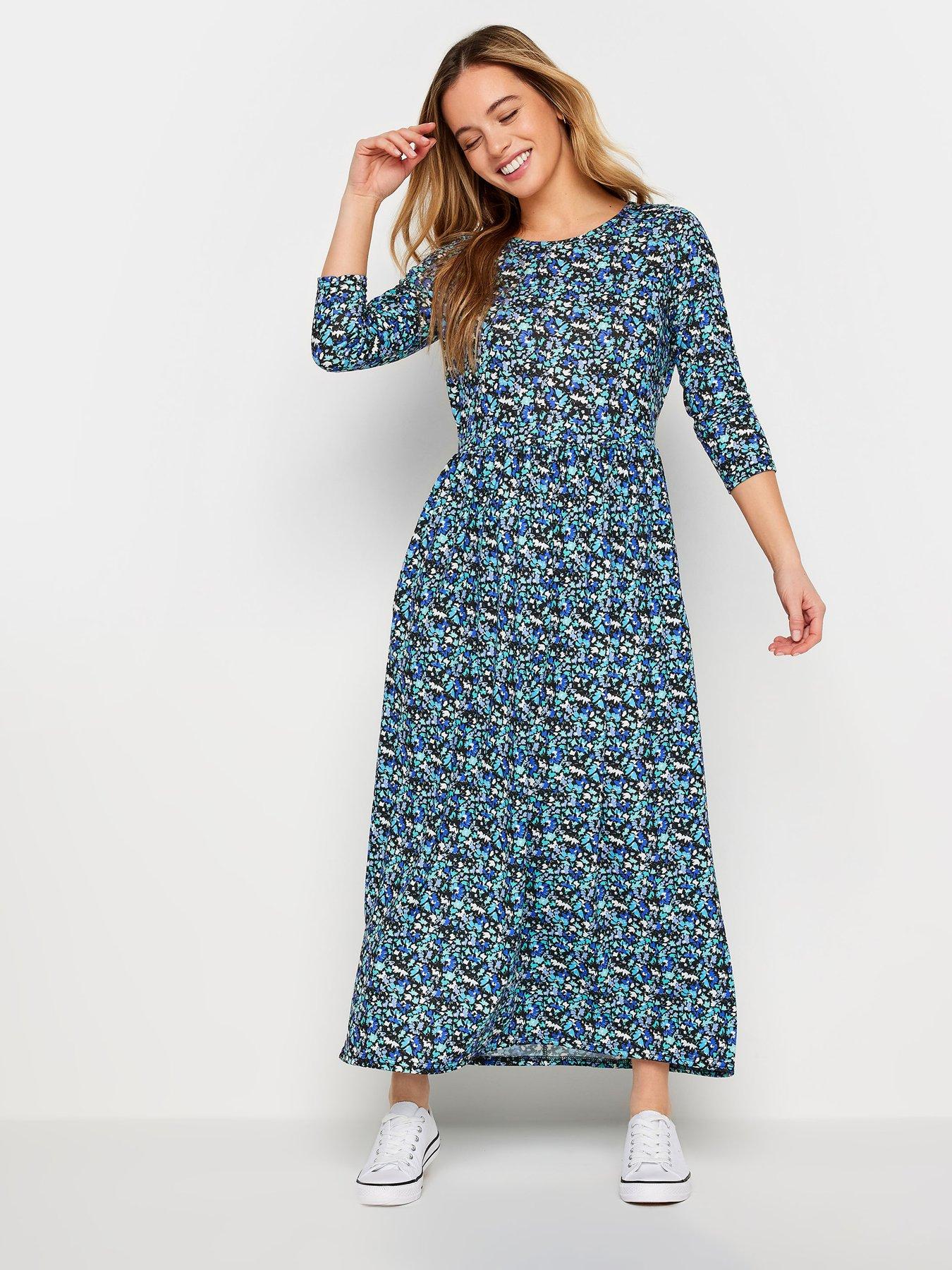 mco-petite-petite-blue-ditsy-pocket-maxi-dress