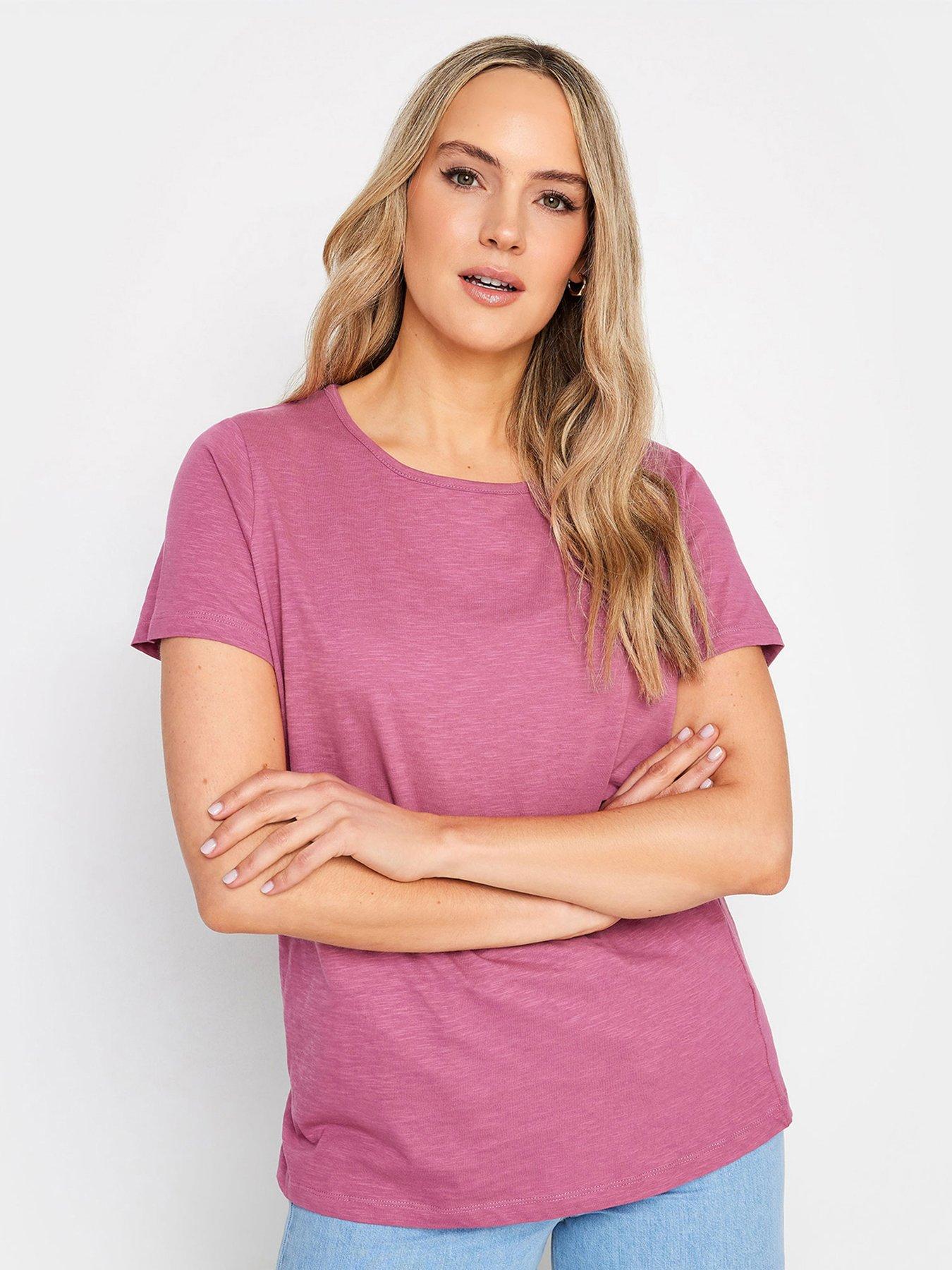 long-tall-sally-tall-3-pk-short-sleeve-scoop-neck-tee-black-khaki-pinkdetail