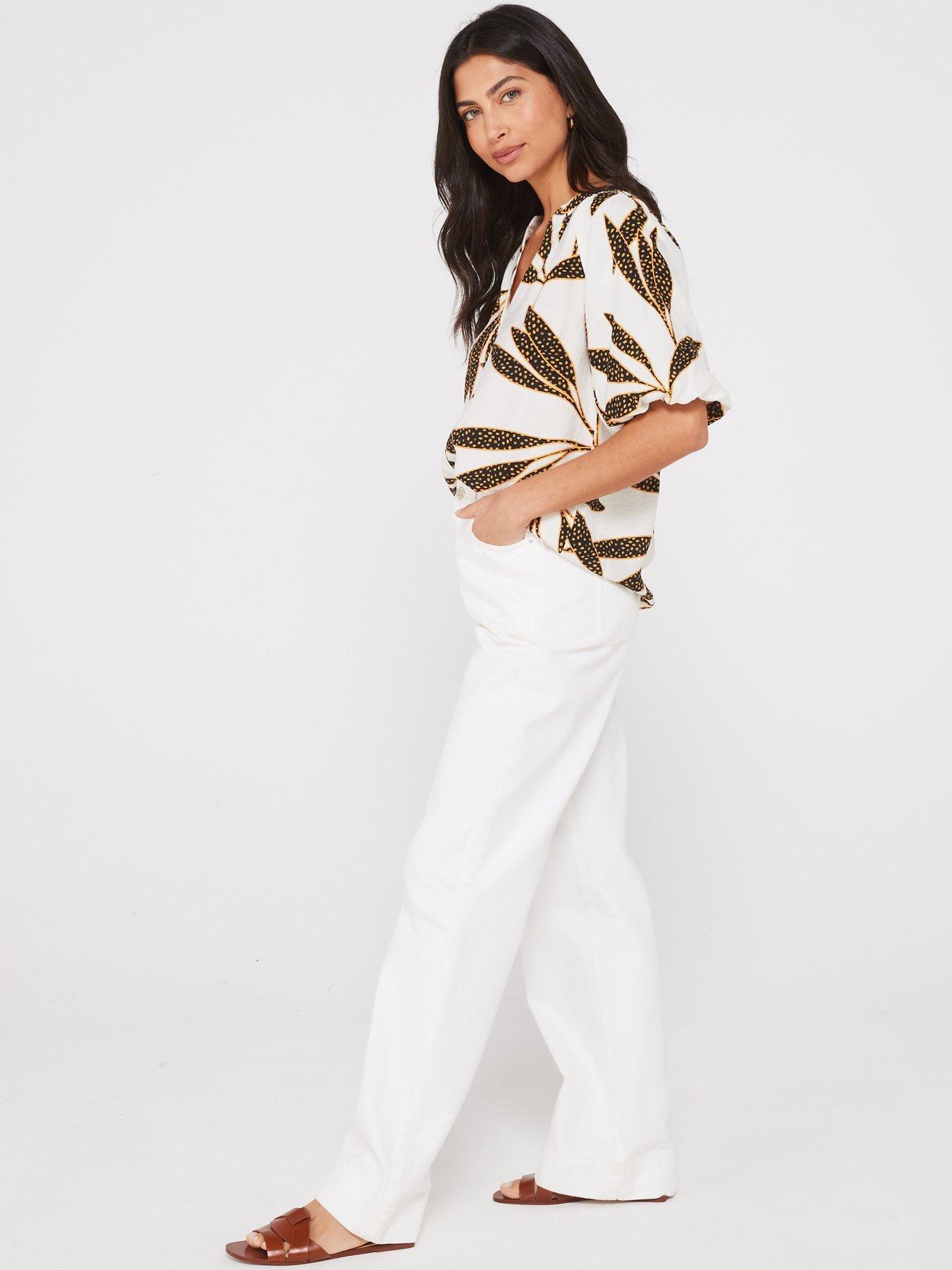 v-by-very-notch-neck-printednbspblouse-whitedetail