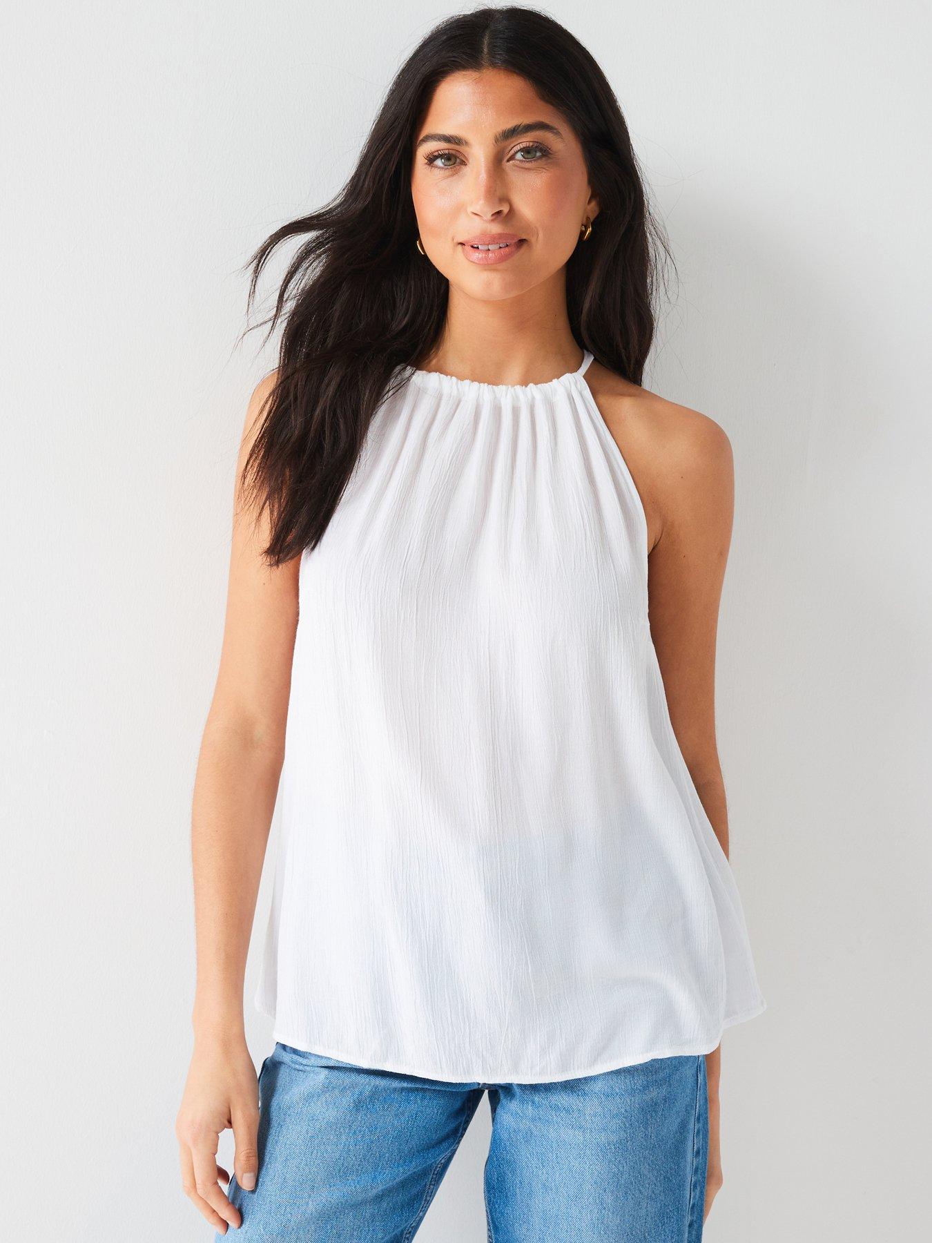 v-by-very-crinkle-tie-neck-cami-blouse-white