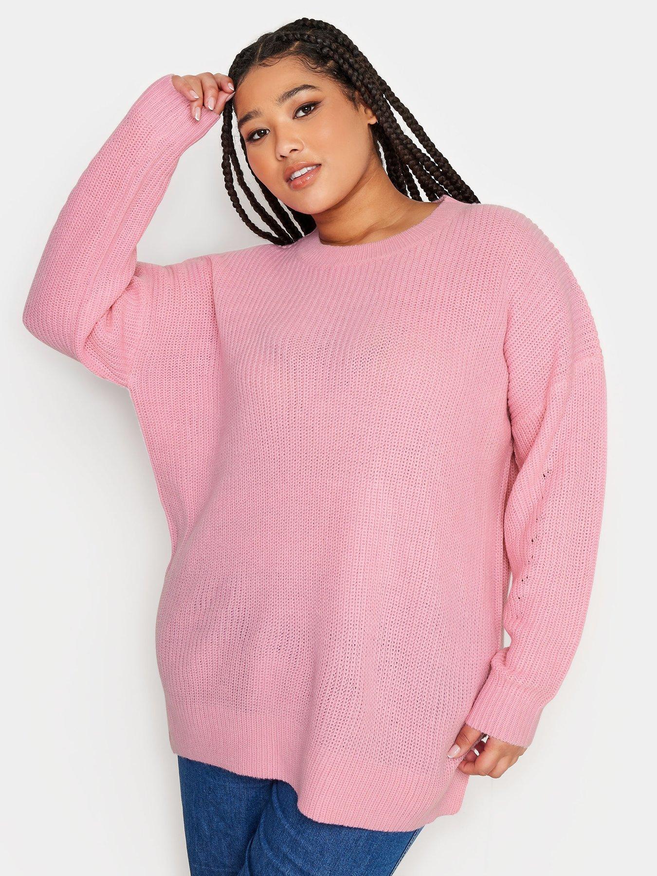 yours-curve-drop-shoulder-solid-pink