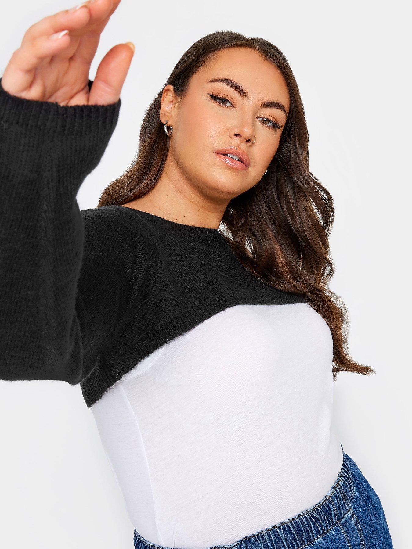 yours-curve-raglan-armwarmer-solid-blackoutfit