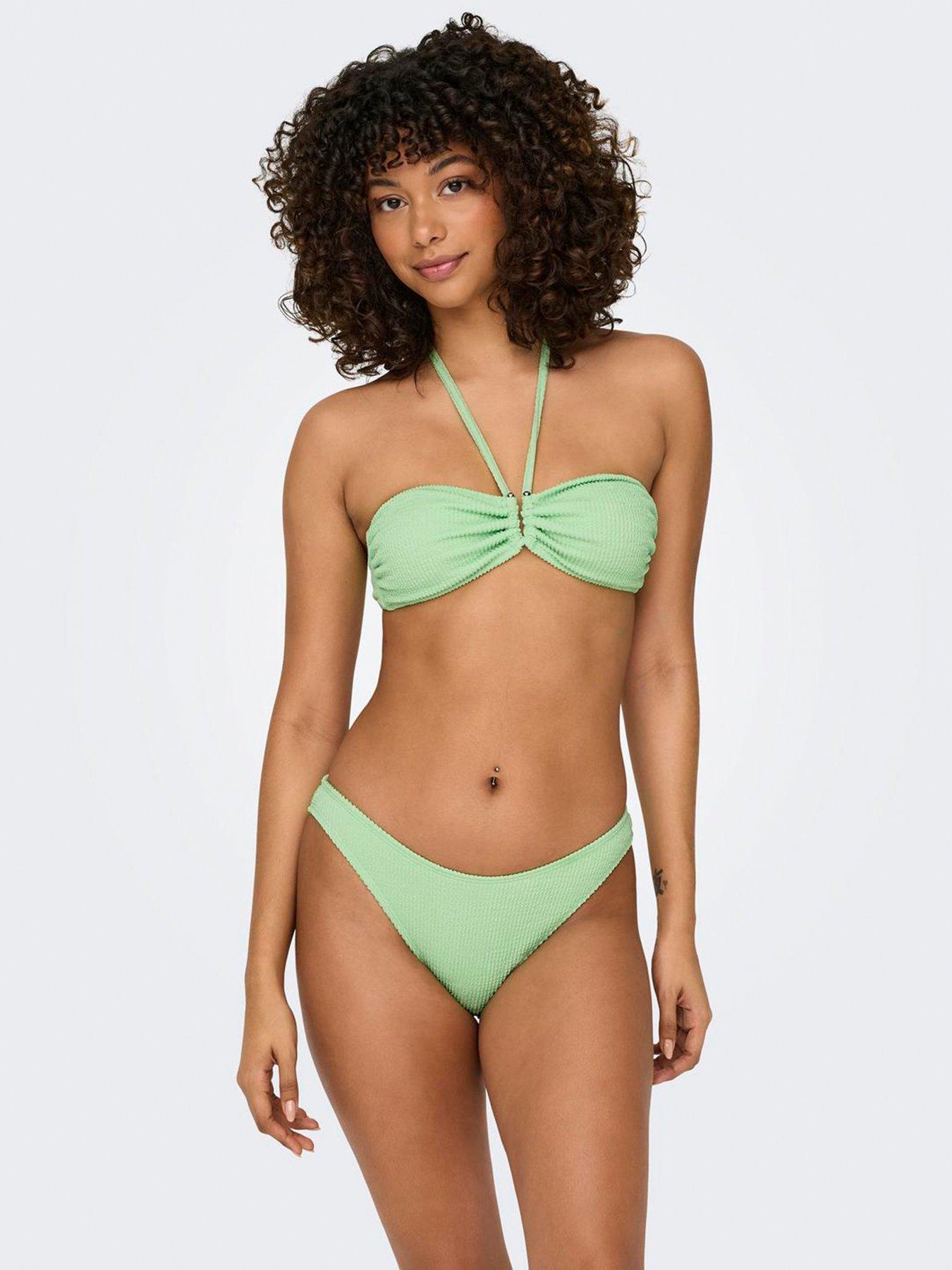 only-textured-bandeau-bikini-top-greenback