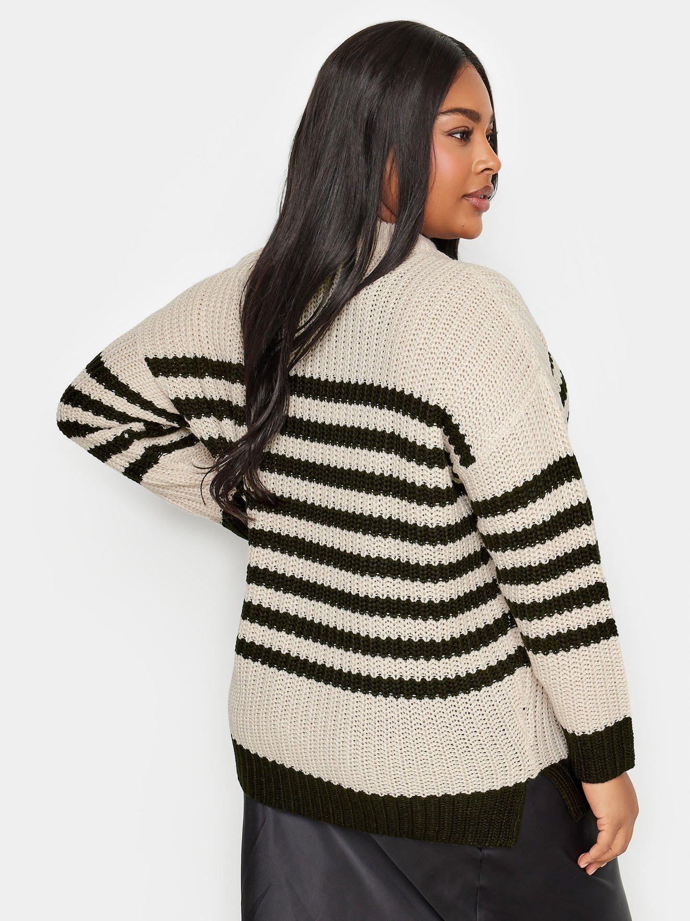 yours-curve-chunky-knit-stripe-jumper--nbspnaturalstillFront