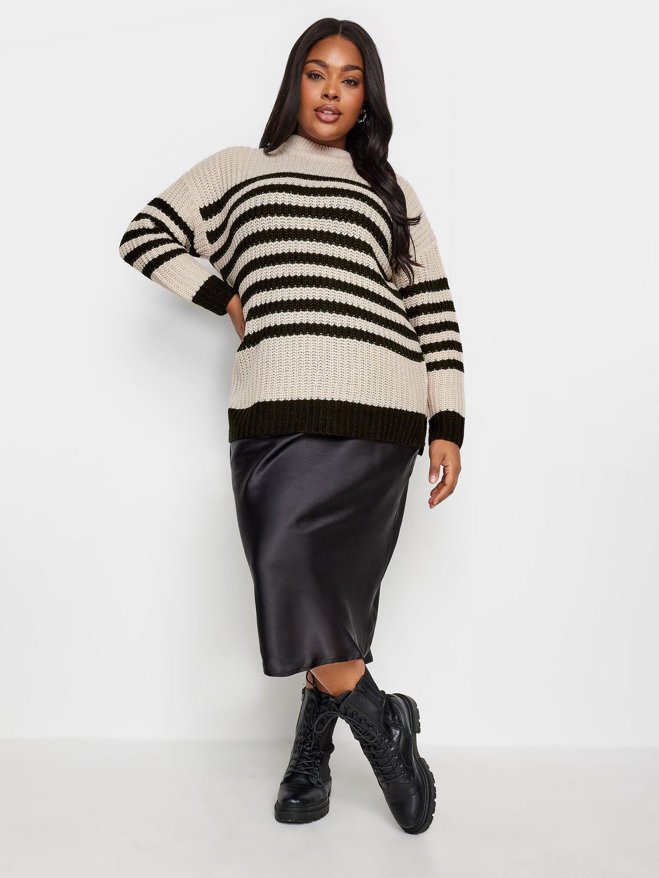 yours-curve-chunky-knit-stripe-jumper--nbspnaturalback