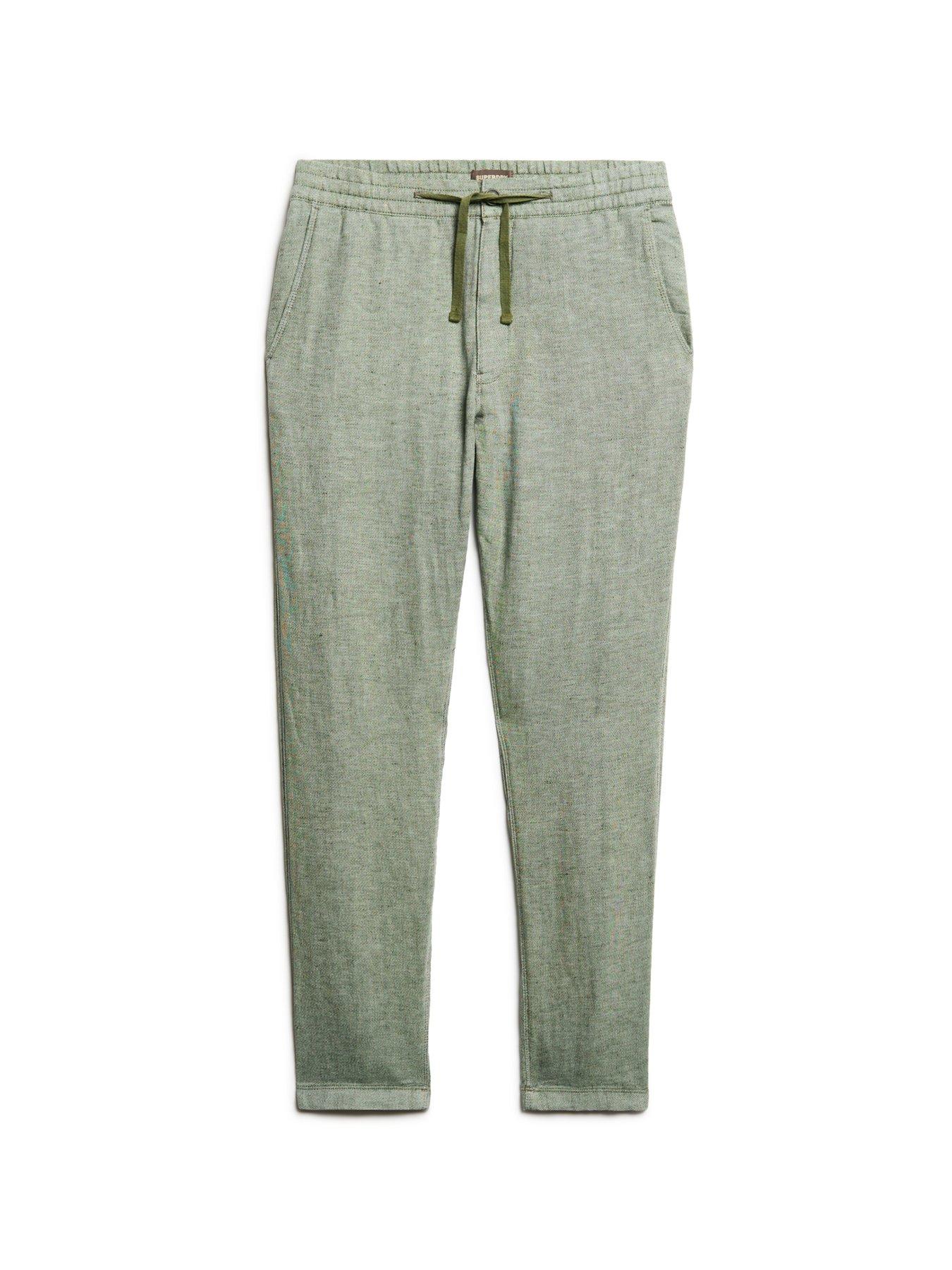 superdry-drawstring-linen-trousers-greendetail