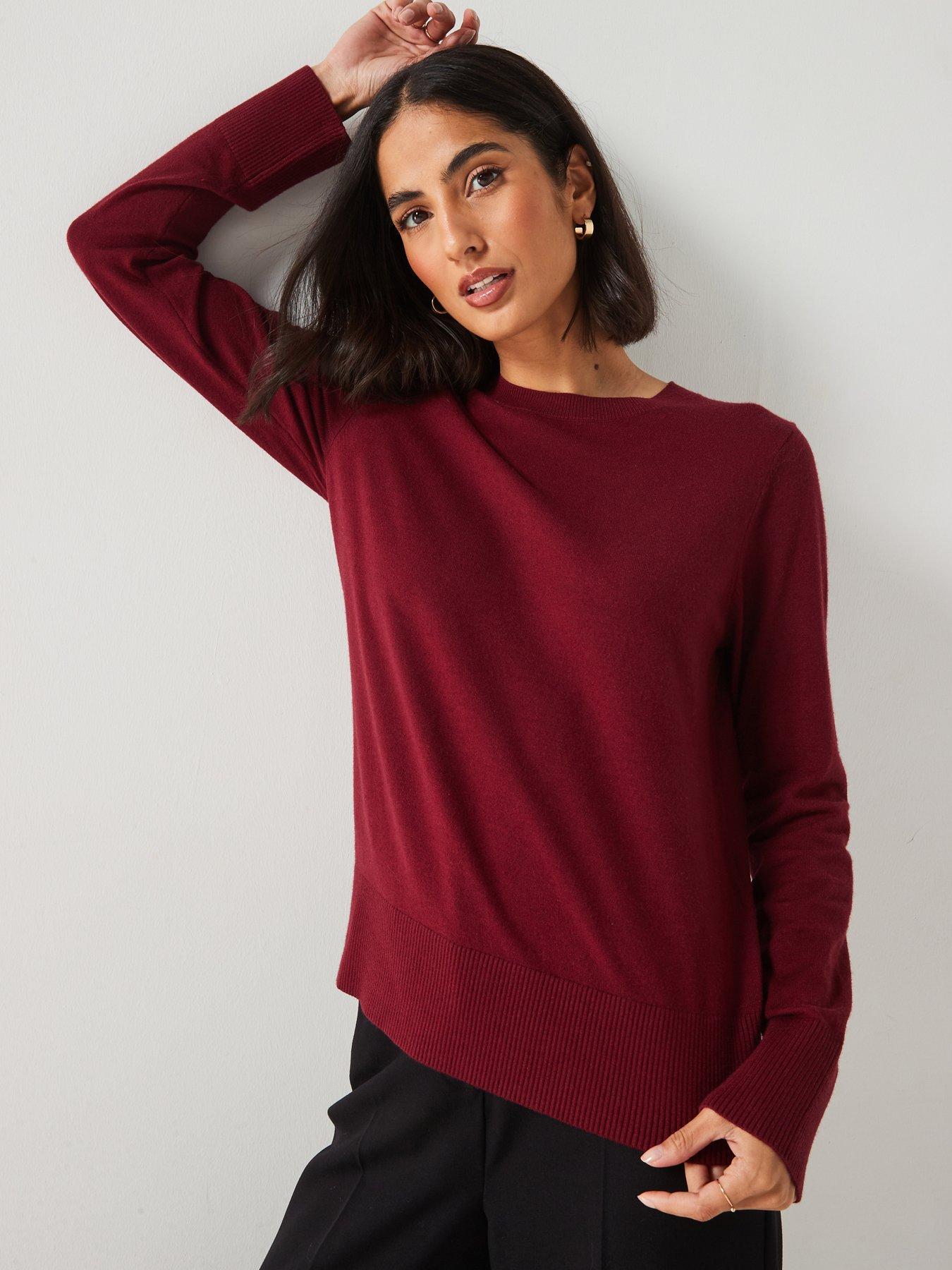 everyday-relaxed-crew-neck-jumper-dark-red