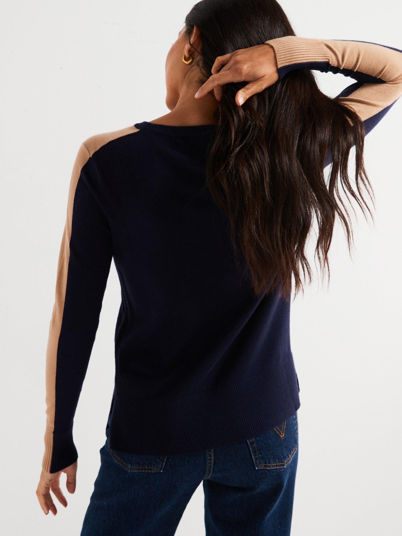 everyday-relaxed-crew-neck-jumper-colour-block-navystillFront