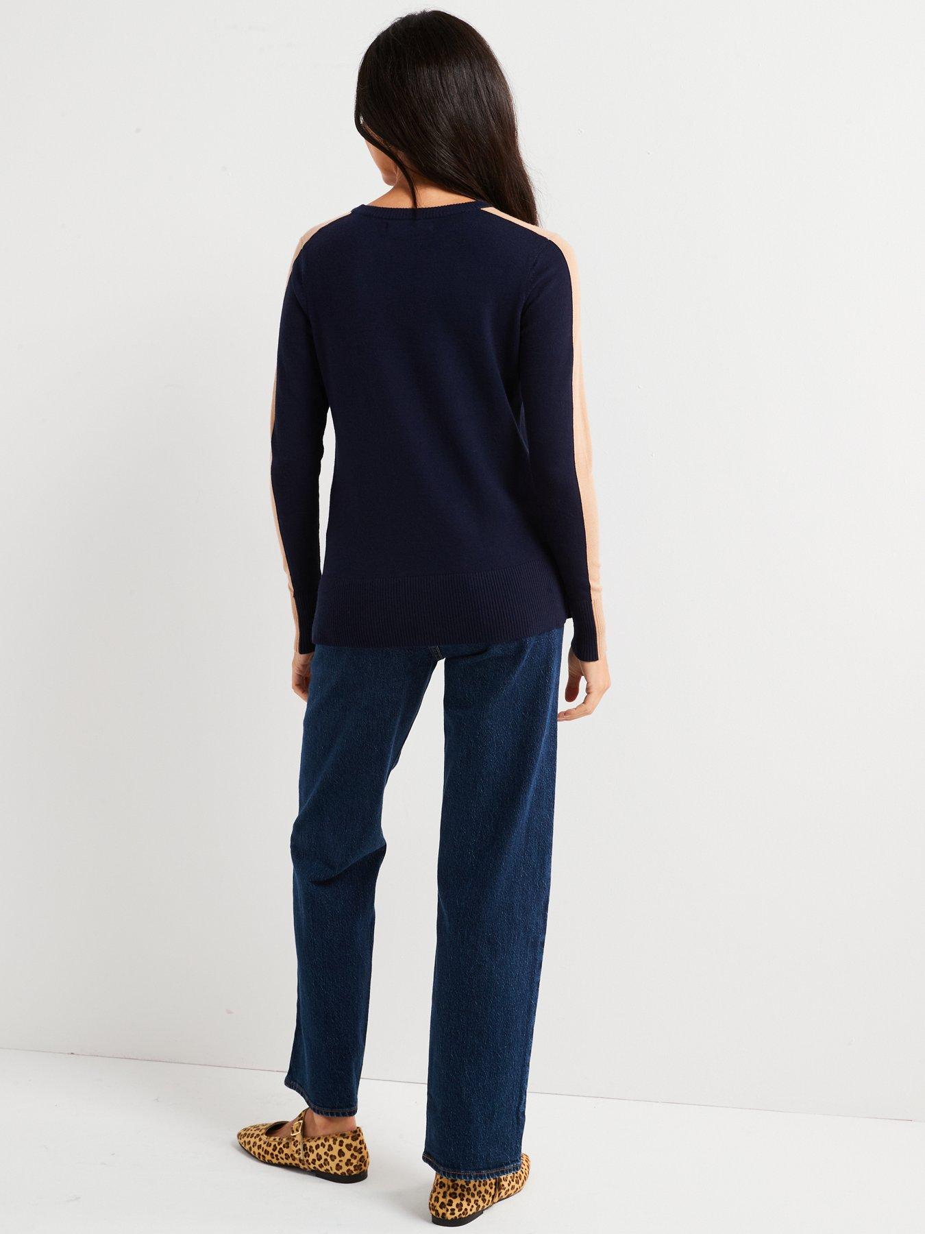 everyday-relaxed-crew-neck-jumper-colour-block-navydetail