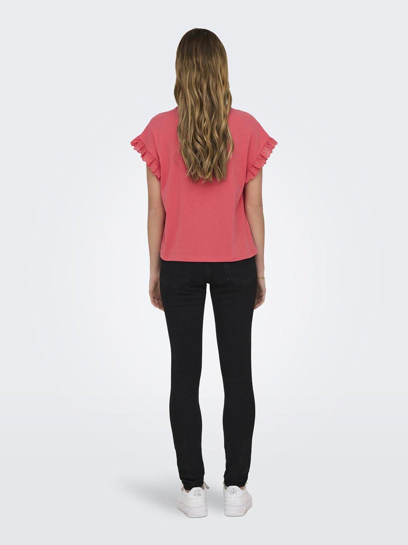 only-frill-sleeve-t-shirt-pinkstillFront